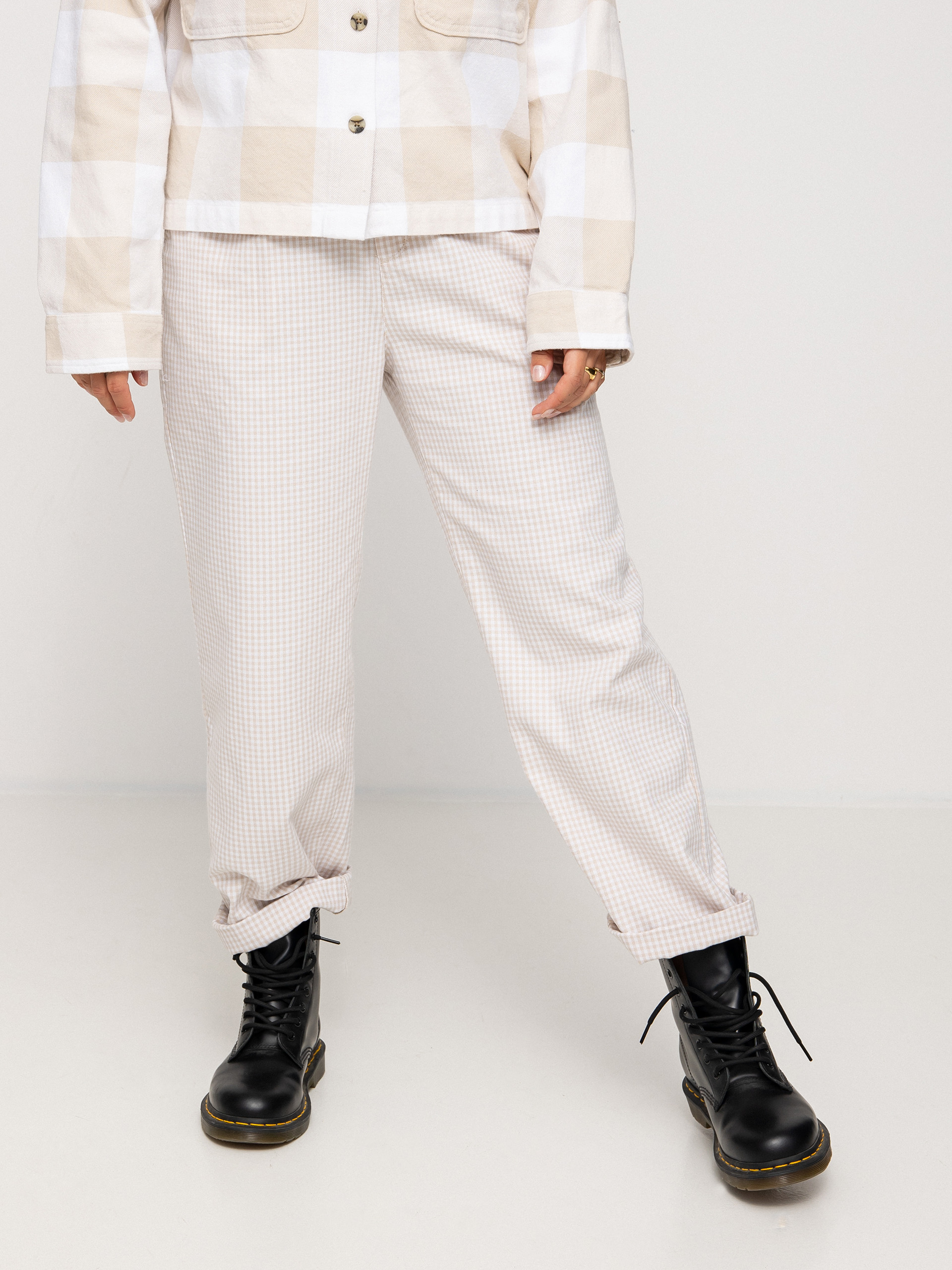 Spodnie Brixton Victory Trouser Wmn (beige gingham)