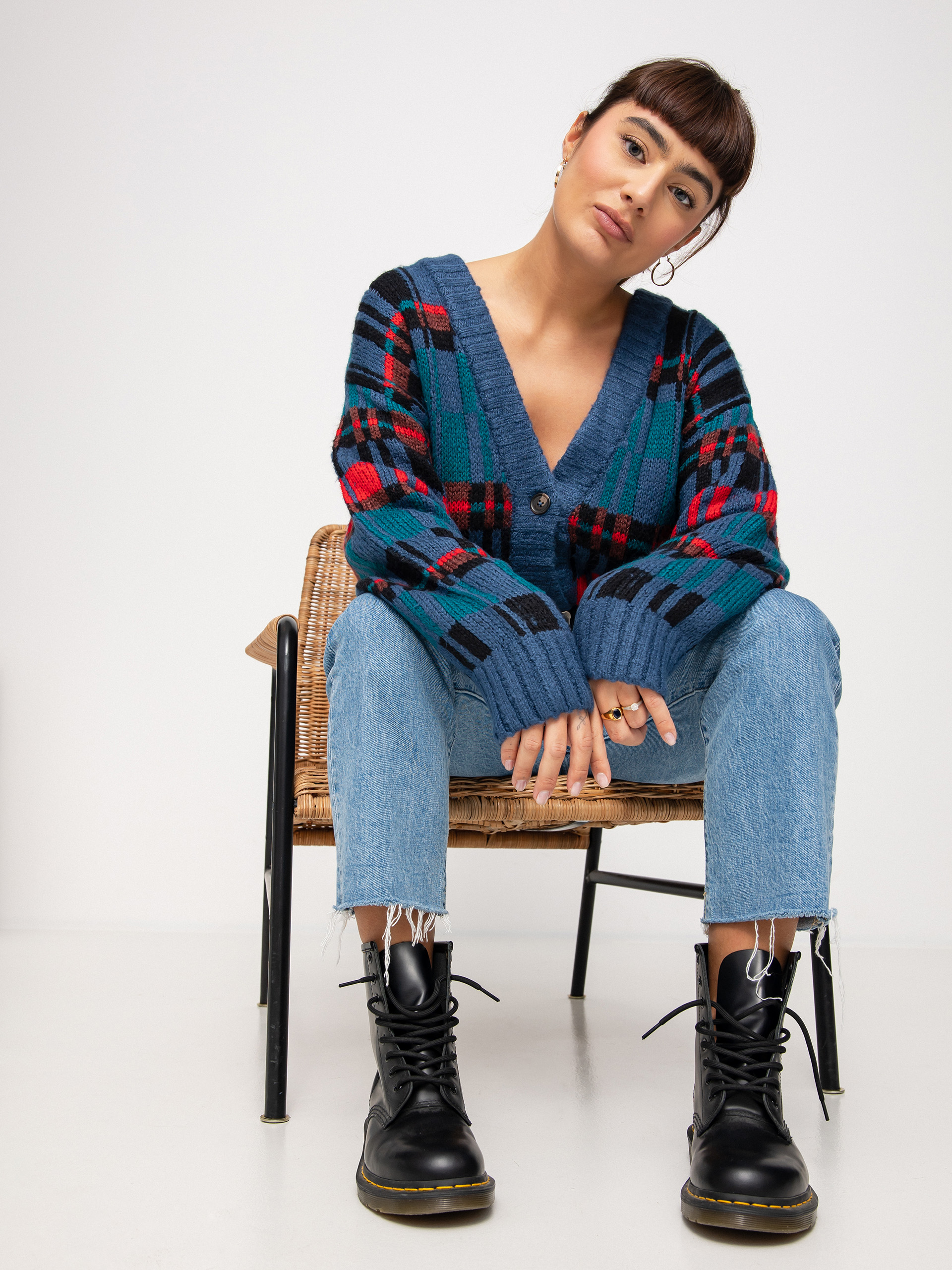 Sweter Brixton Ferriss Cardigan Wmn (joe blue)