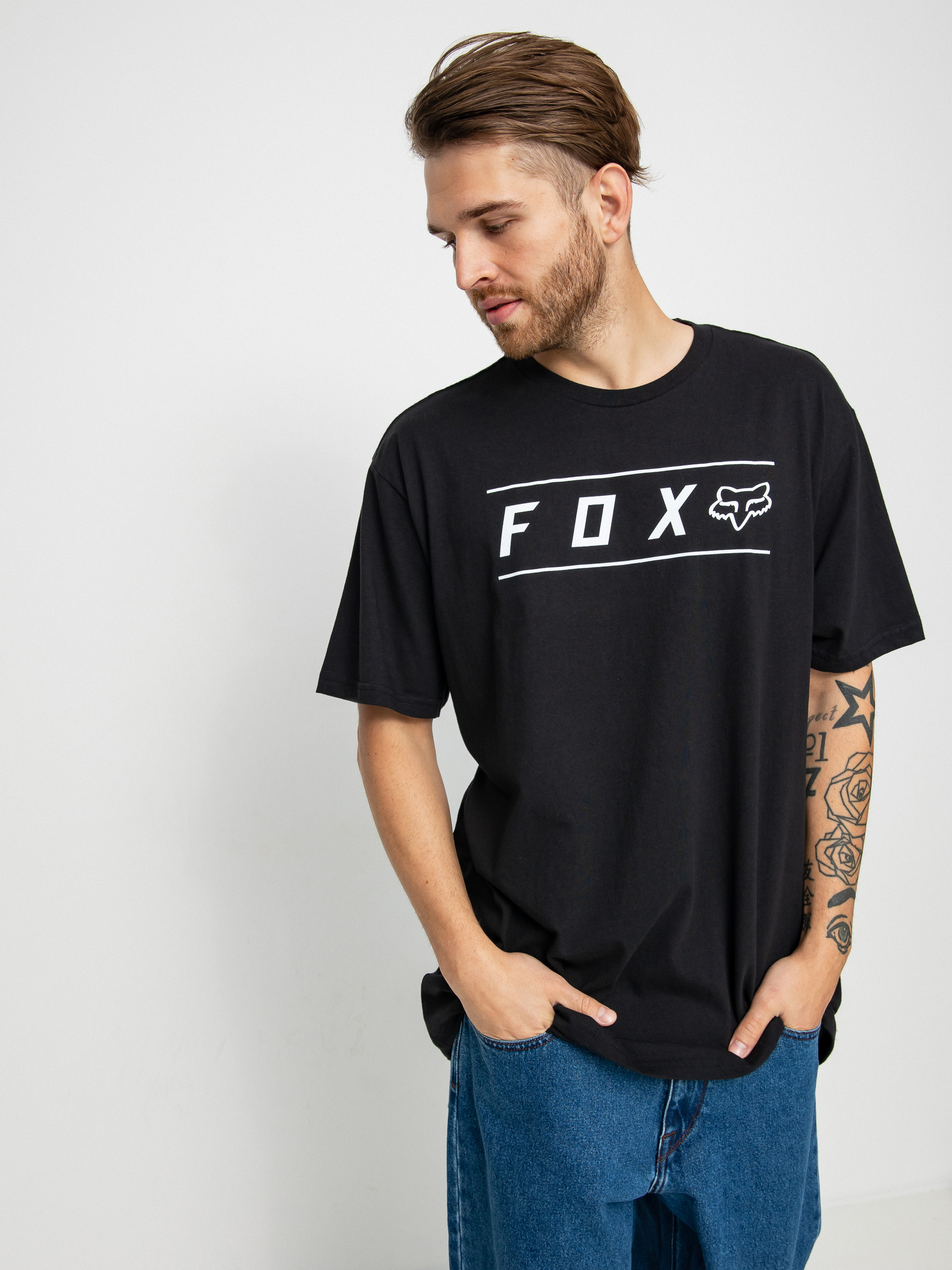 T-shirt Fox Pinnacle Premium (blk/wht)