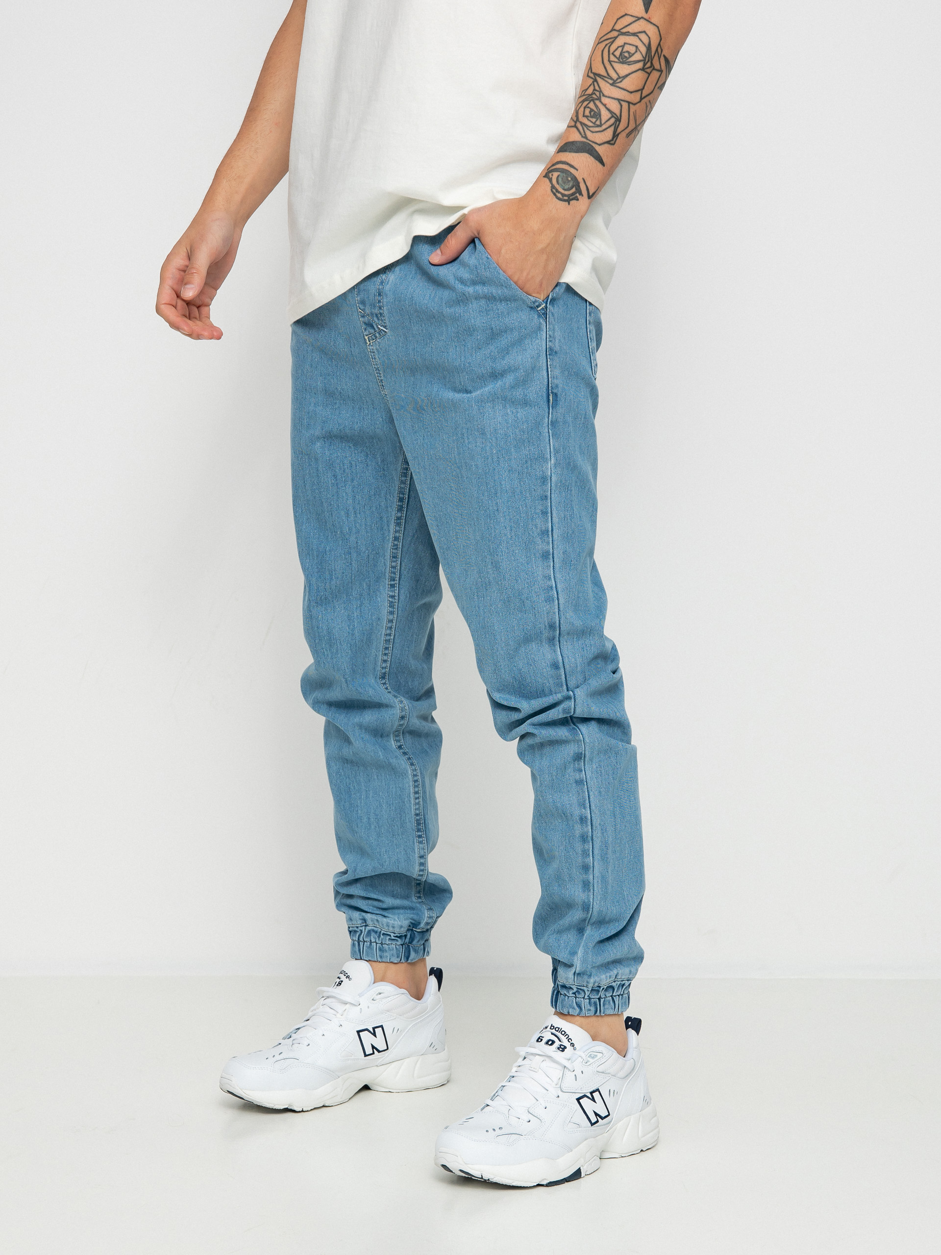 【massnoun】23SS★ STAR LOGO JOGGER PANTS Spodnie Mass Jogger Pants Tapered Fit Signature 2.0 czarne