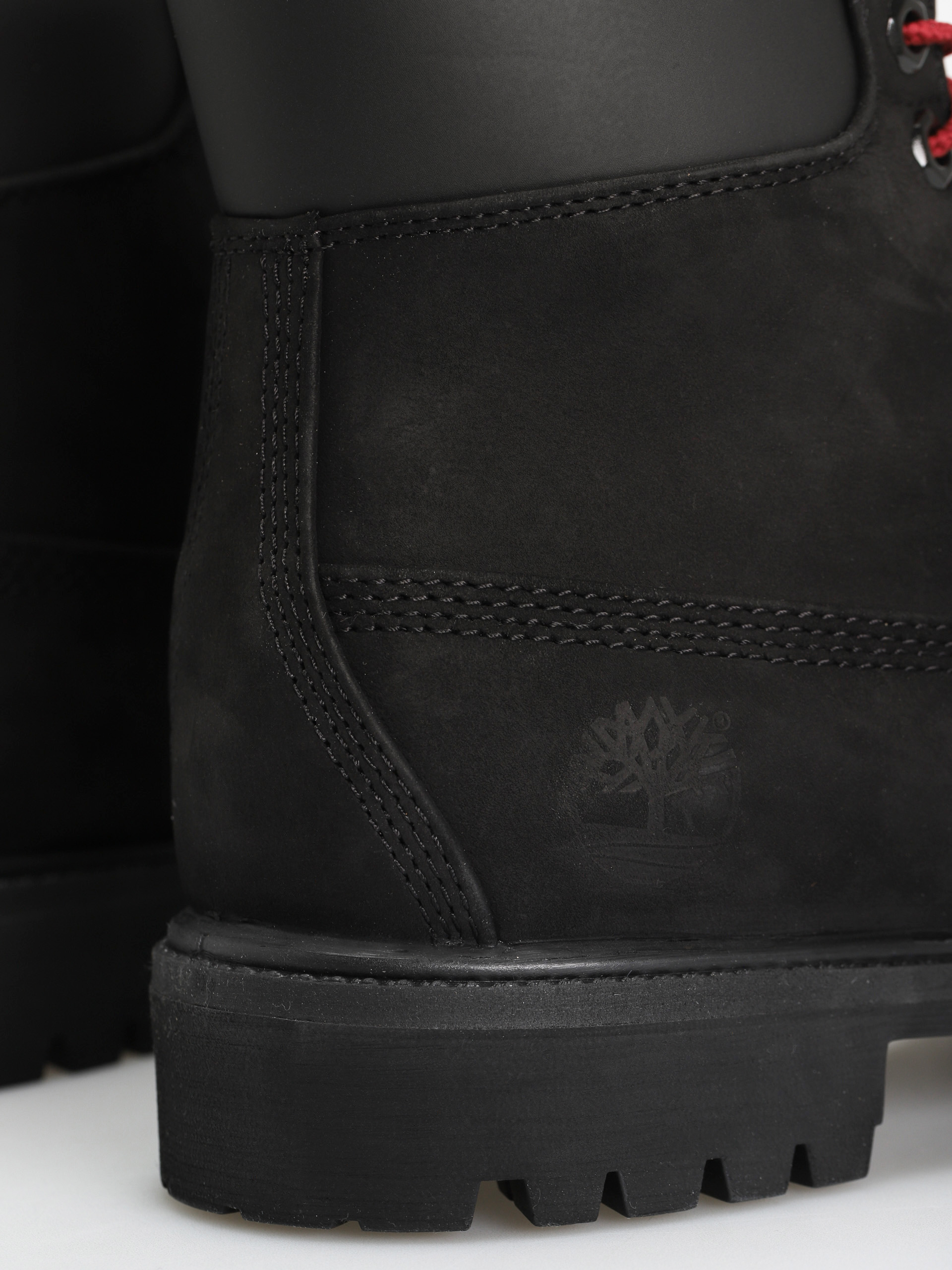 Buty Timberland 6 In Premium Fur/Warm Lin (black nubuck/red)