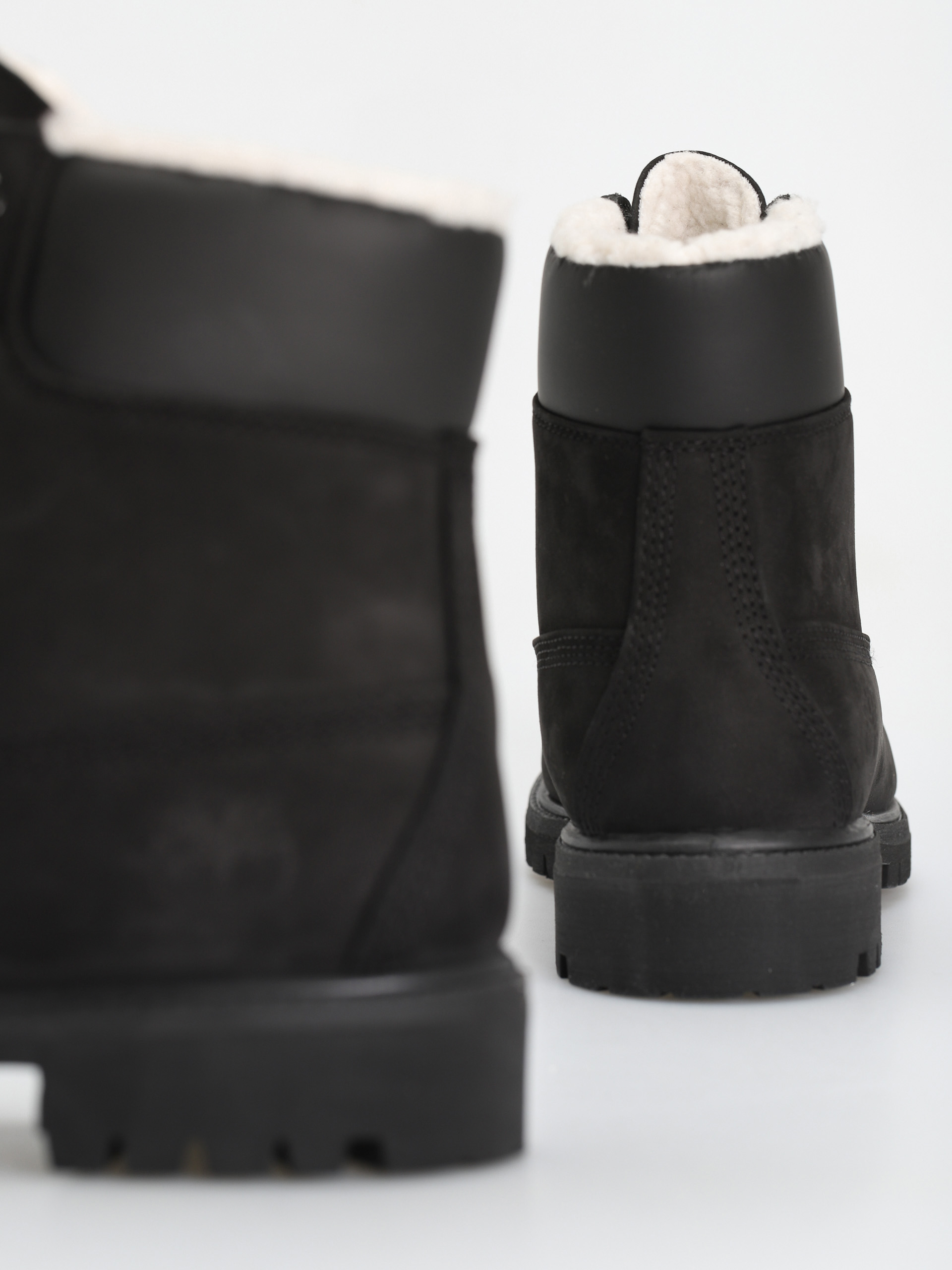 Buty Timberland 6 In Premium Fur/Warm Lin (black nubuck/red)