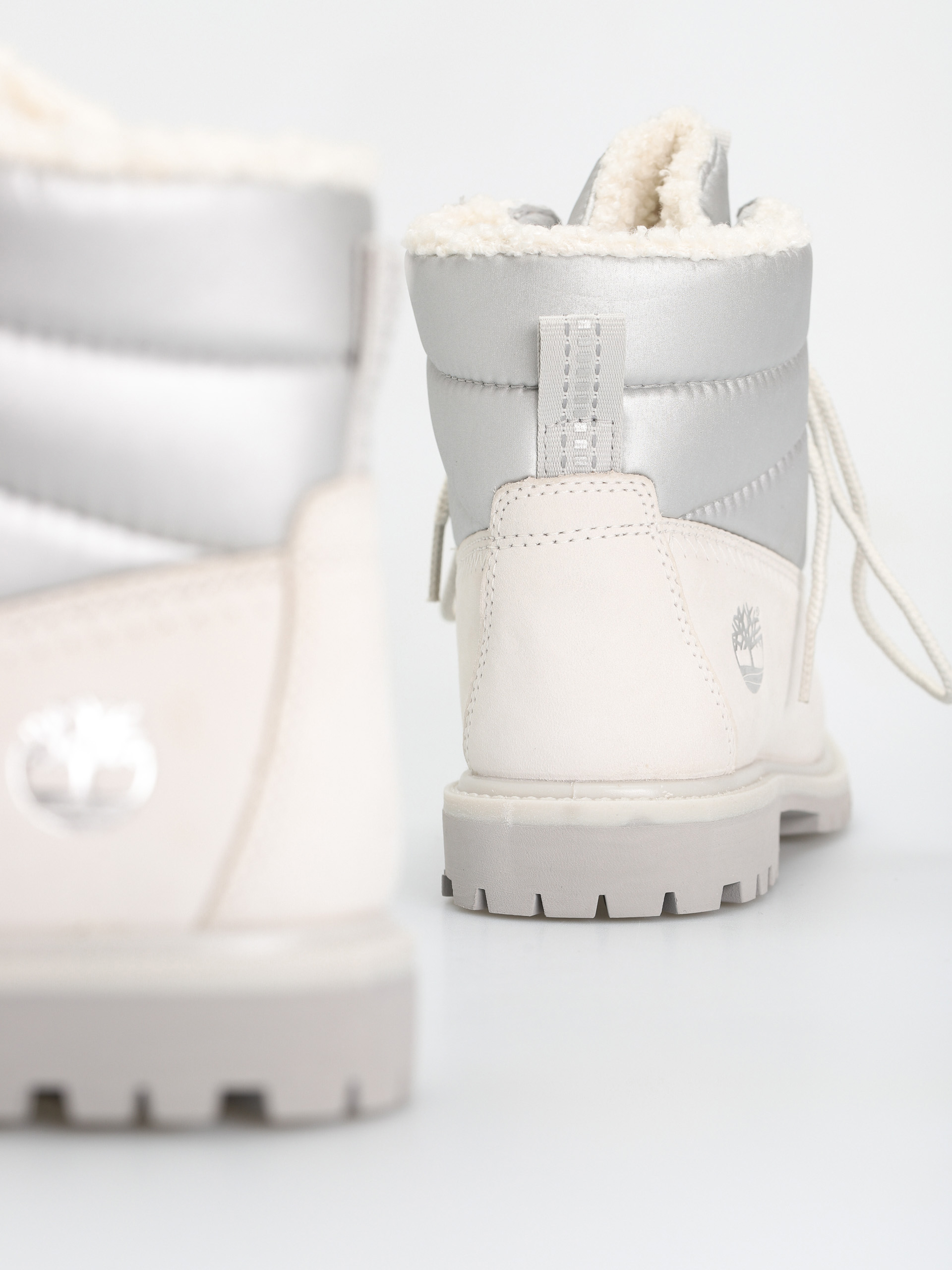 Buty Timberland 6 Prem Puffer Bt Wp Wmn (white nubuck/silver)
