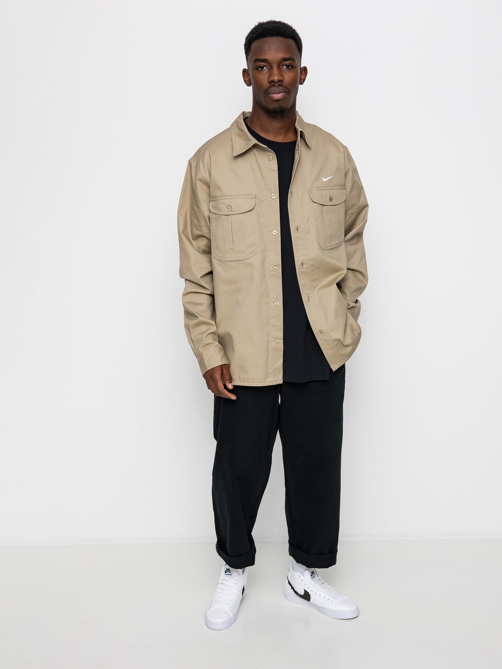 Koszula Nike SB Tanglin Ls Wvn Bttnup (khaki)