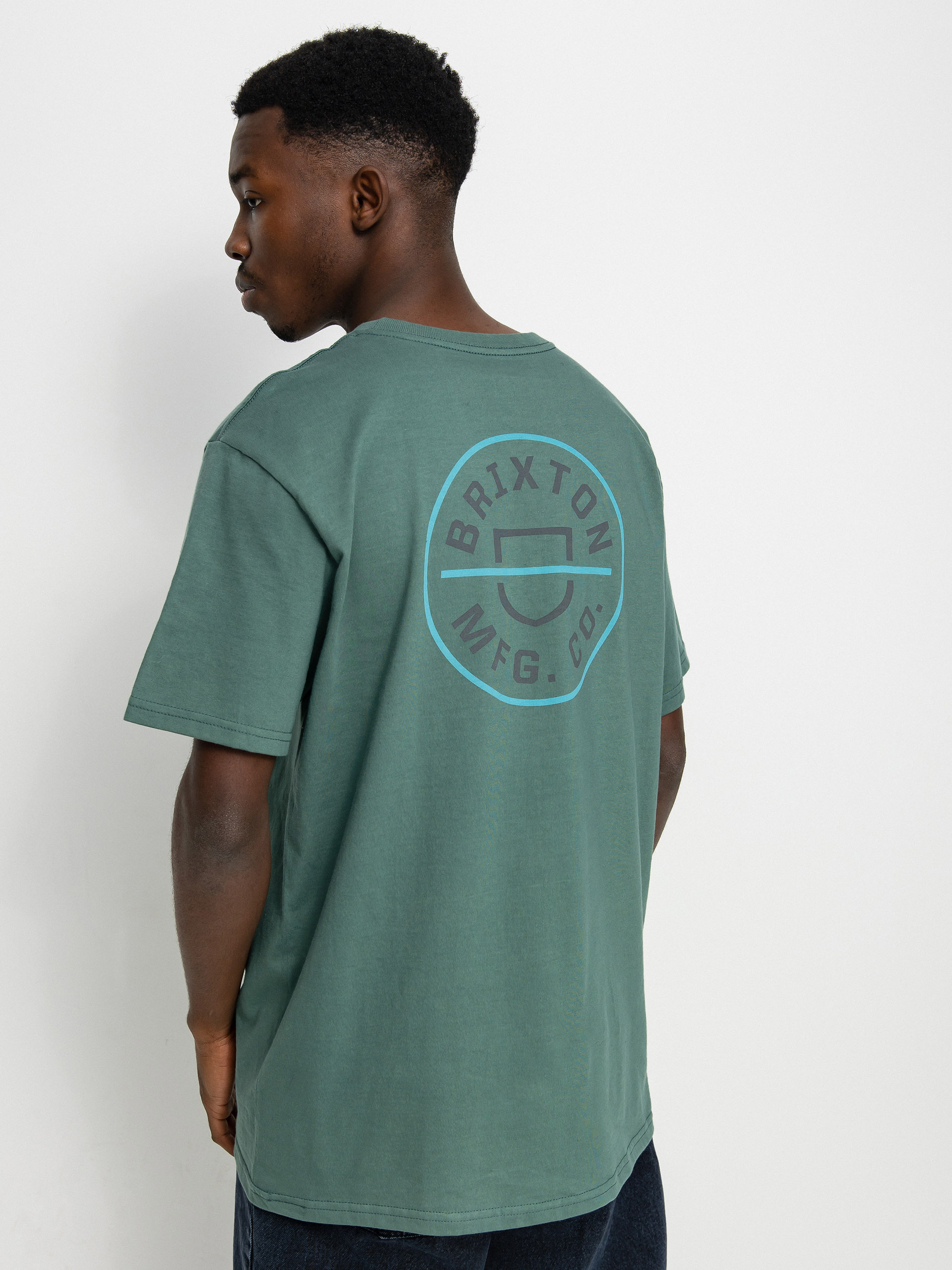 T-shirt Brixton Crest II (dark forest/teal/grey)