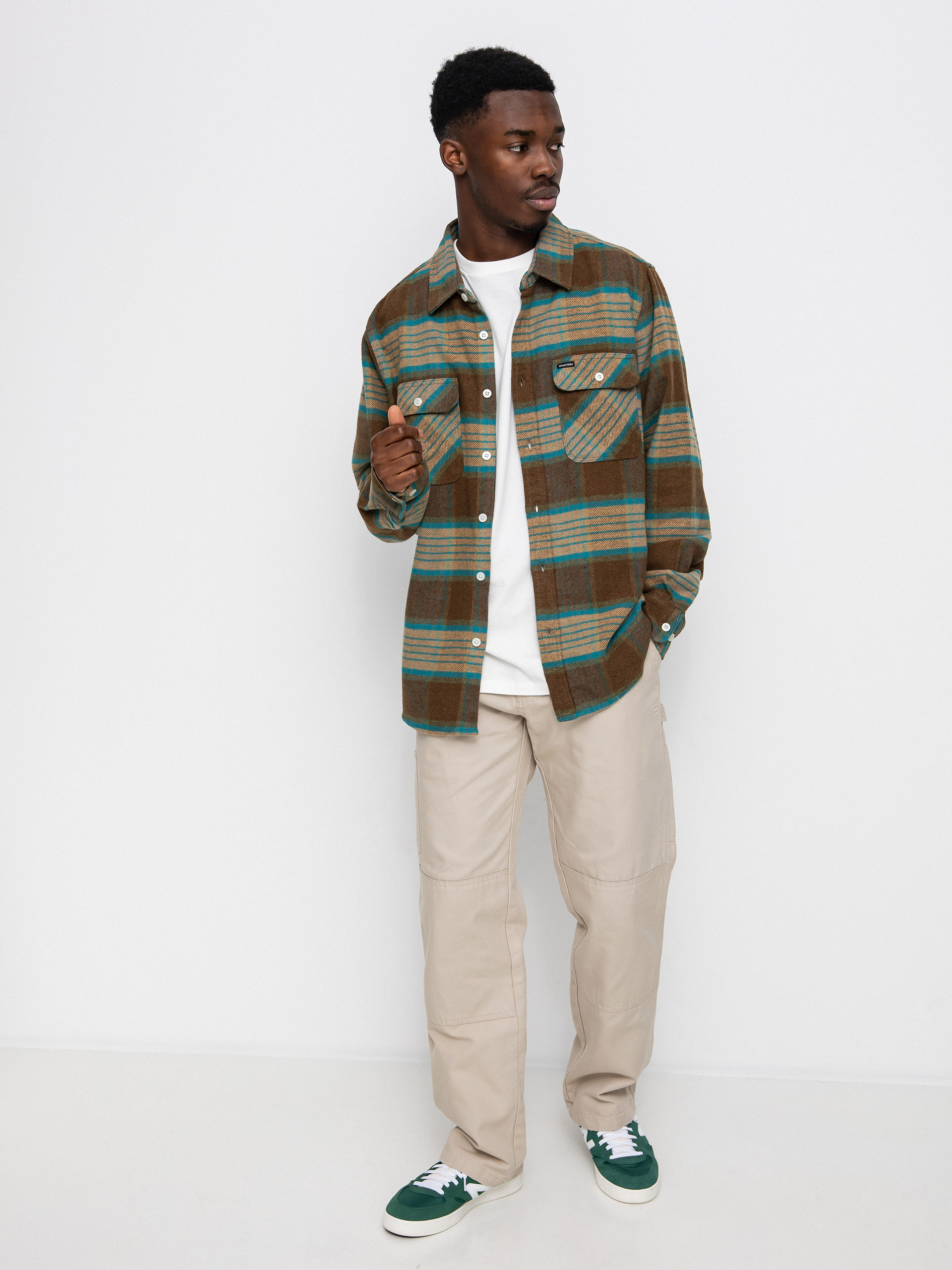Koszula Brixton Bowery Flannel Ls (mojave/heather grey/desert pal)
