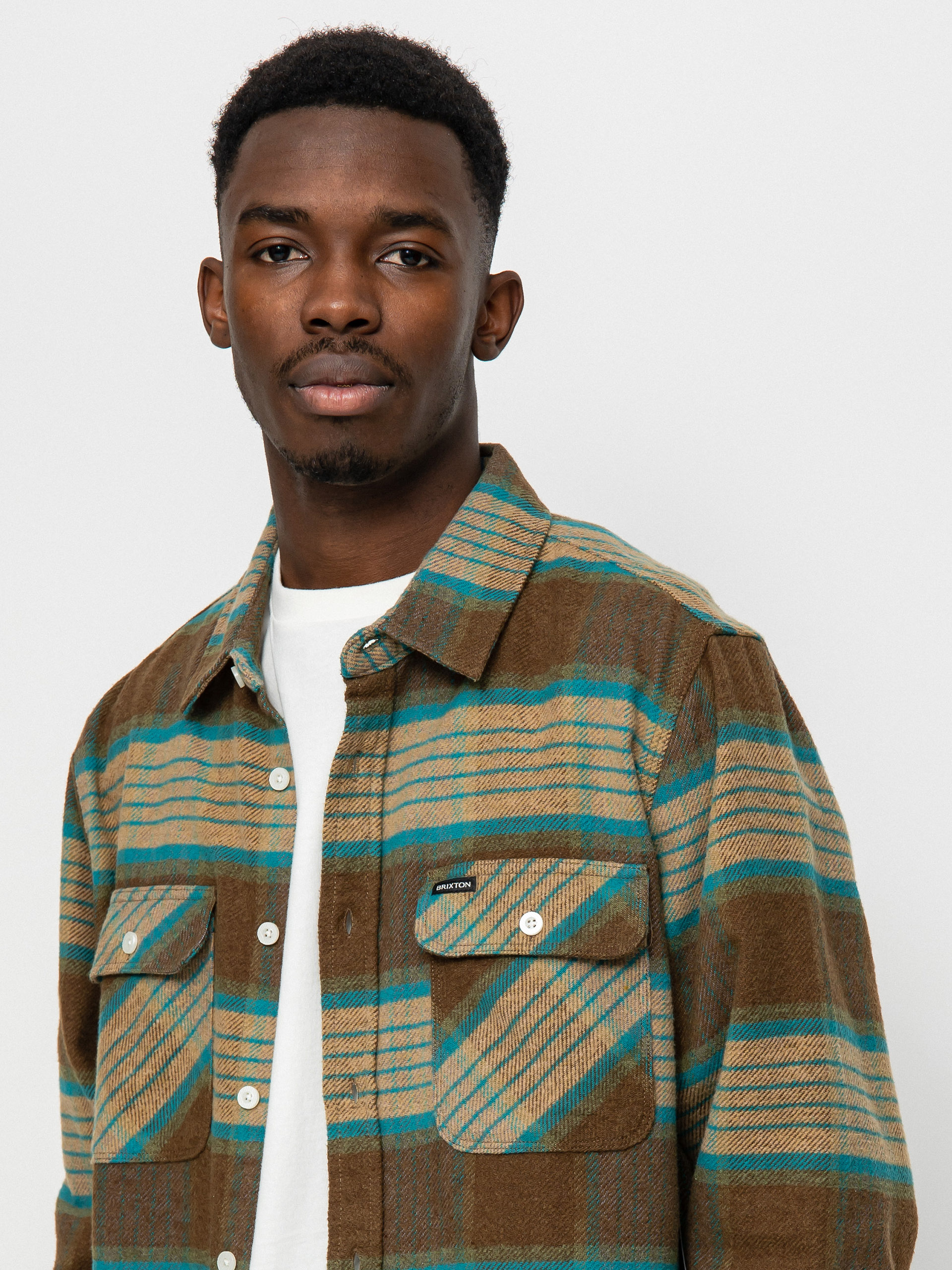 Koszula Brixton Bowery Flannel Ls (mojave/heather grey/desert pal)