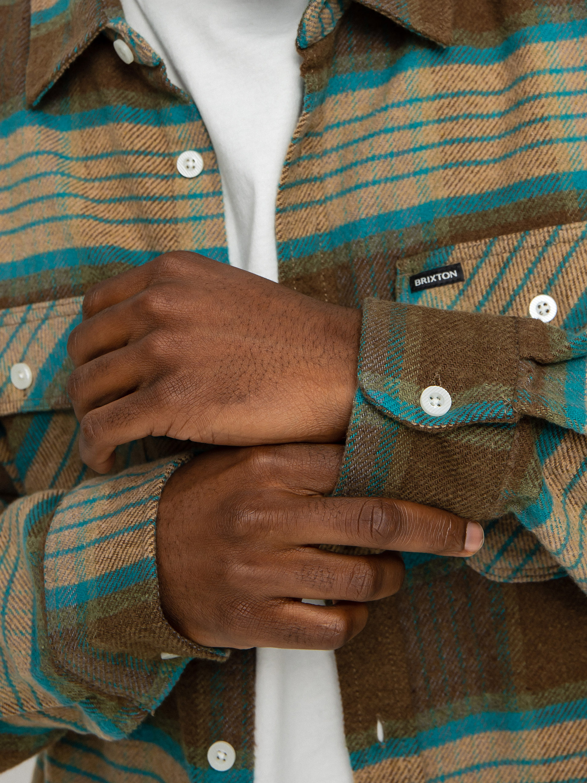Koszula Brixton Bowery Flannel Ls (mojave/heather grey/desert pal)
