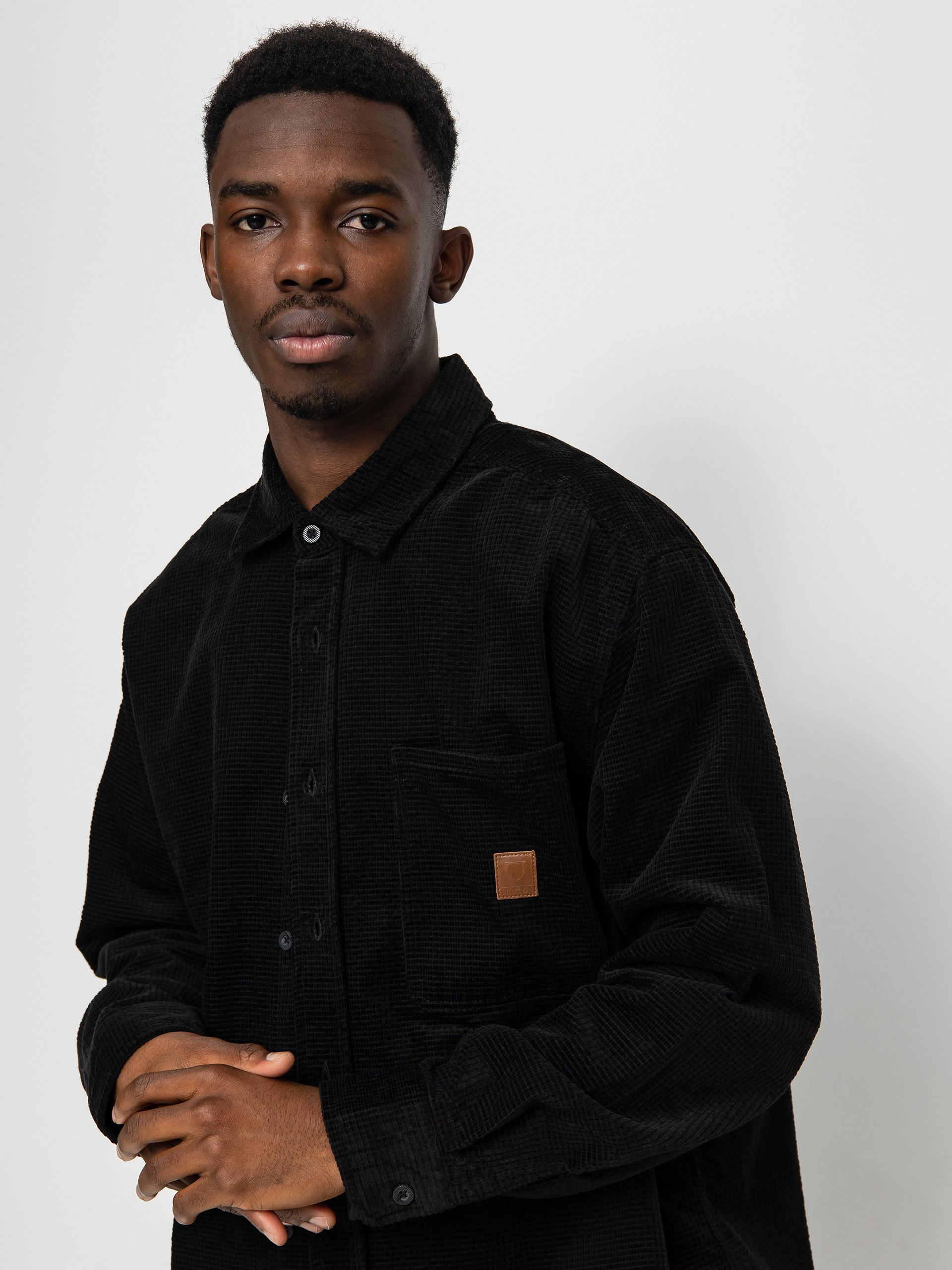 Koszula Brixton Porter Waffle Corduroy Ls (black)