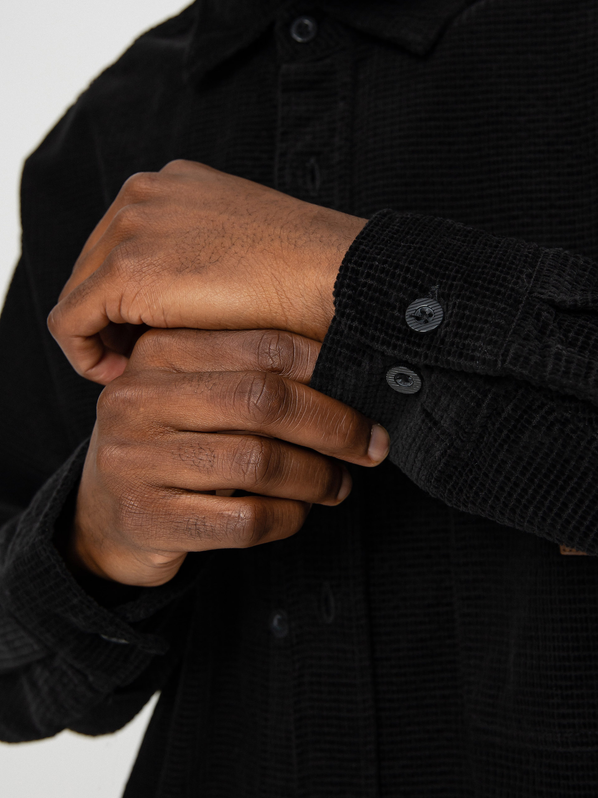 Koszula Brixton Porter Waffle Corduroy Ls (black)