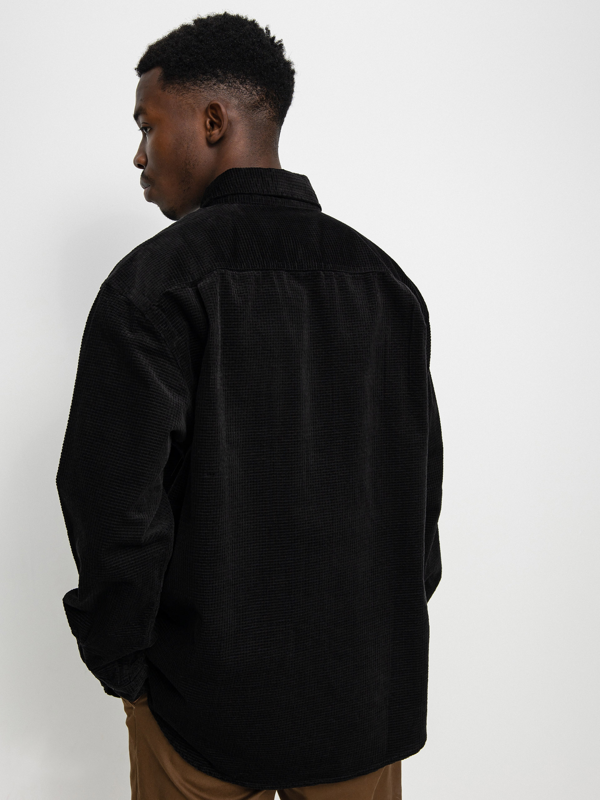 Koszula Brixton Porter Waffle Corduroy Ls (black)