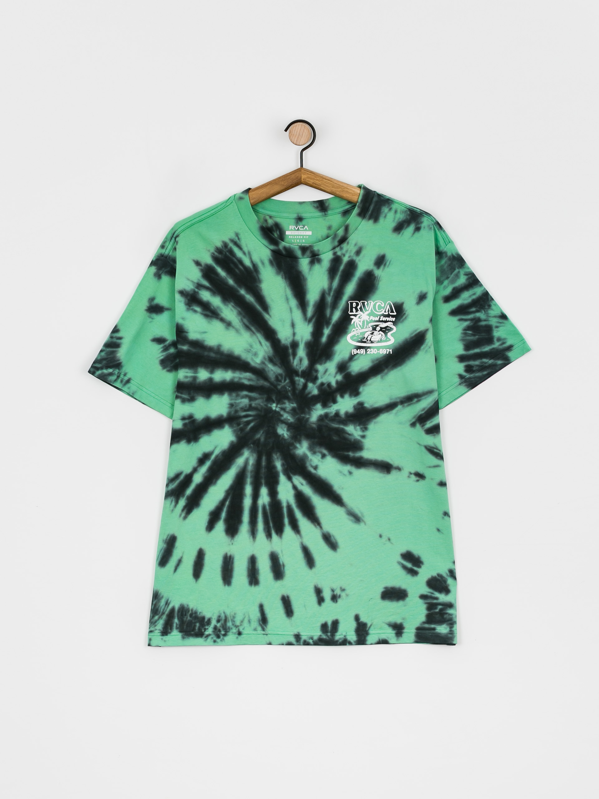 T-shirt RVCA Pool Service (blk grn tie&dye)