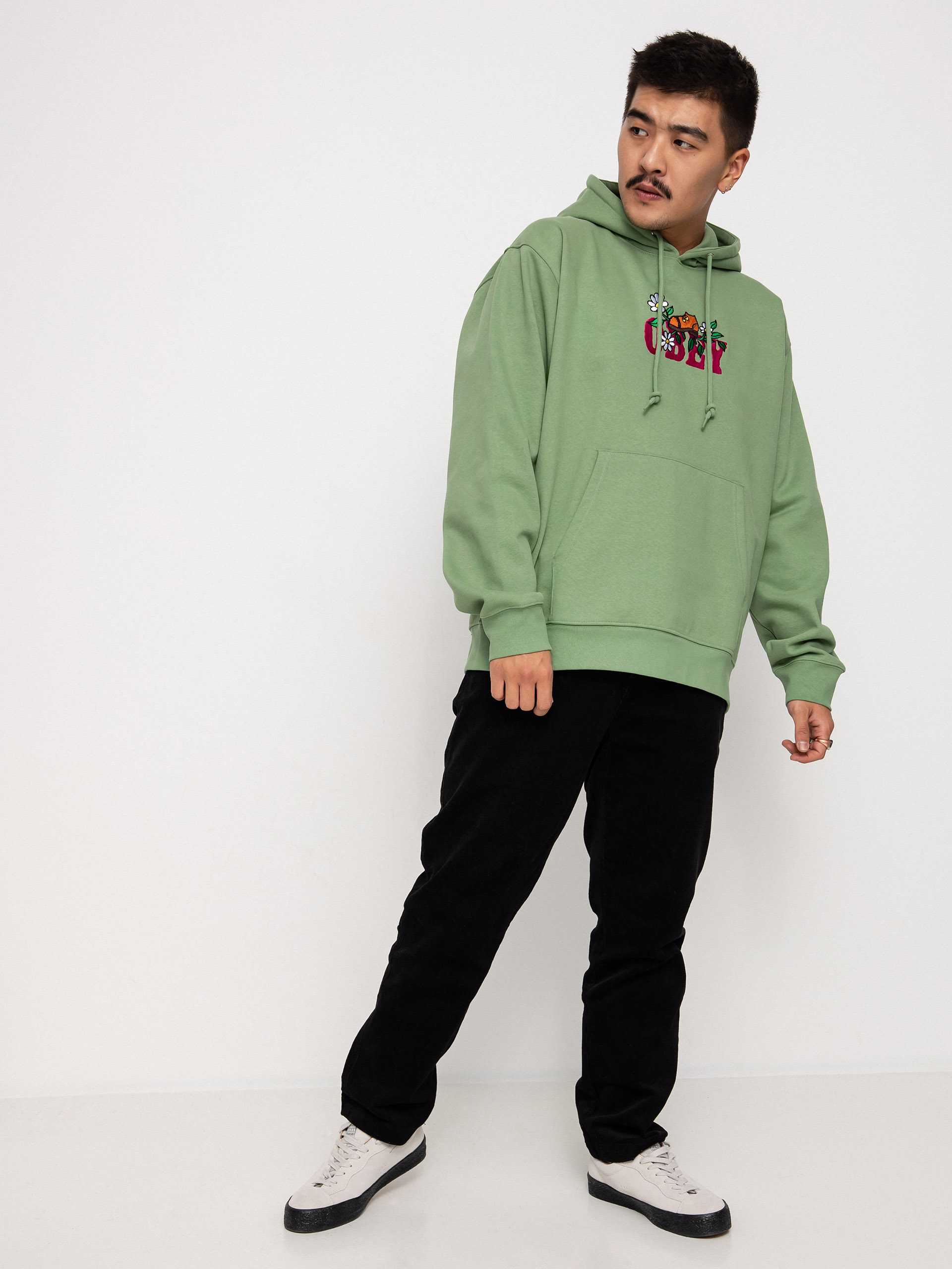 Bluza z kapturem OBEY Step HD (jade)