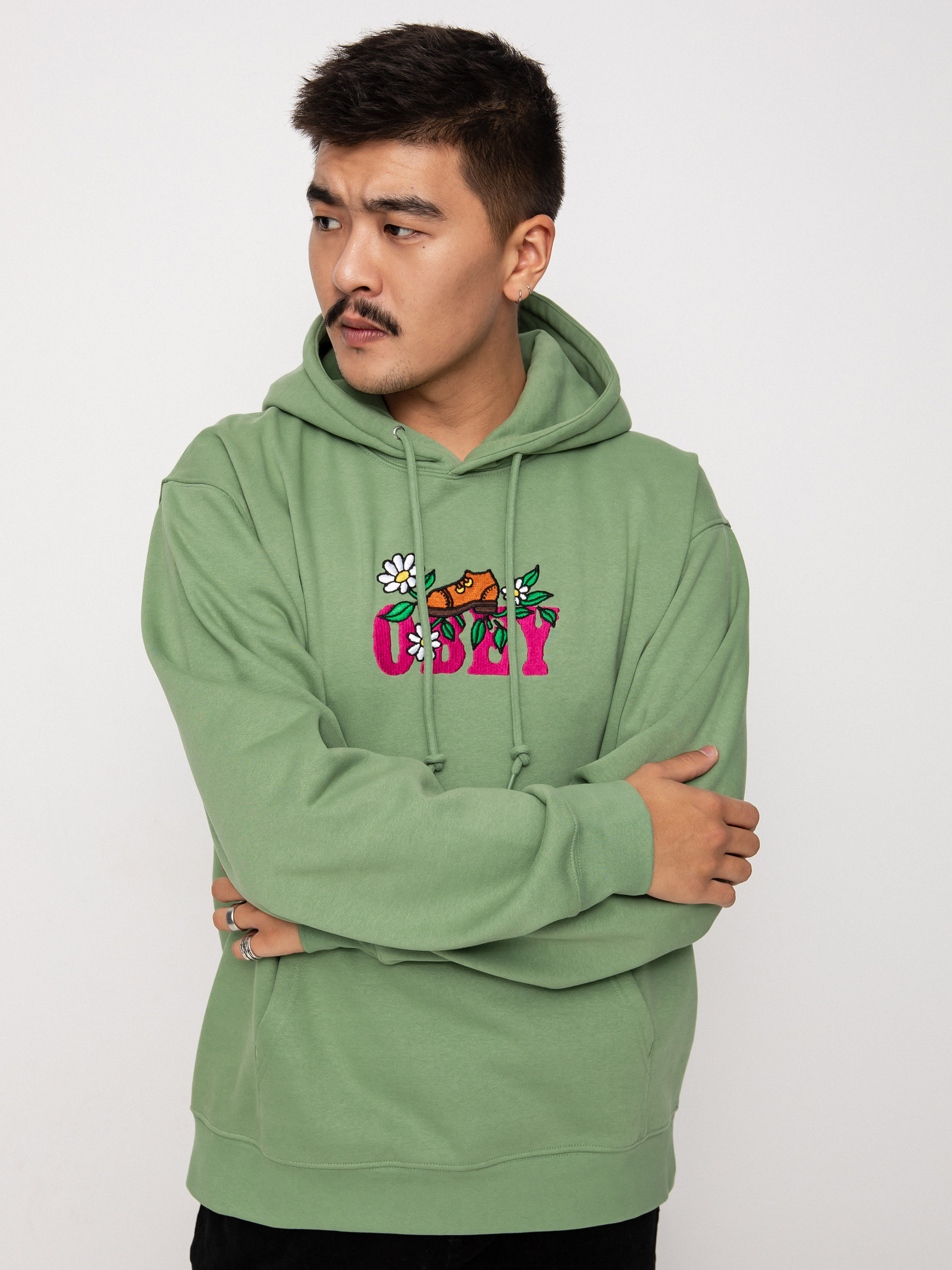 Bluza z kapturem OBEY Step HD (jade)