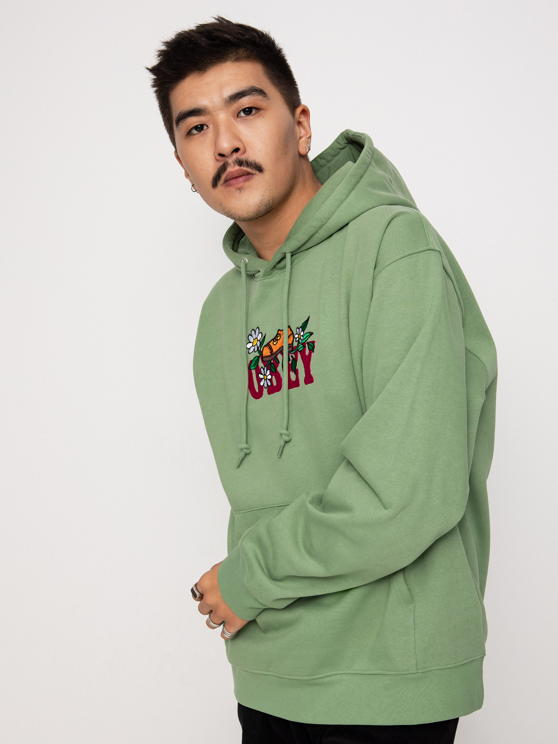 Bluza z kapturem OBEY Step HD (jade)