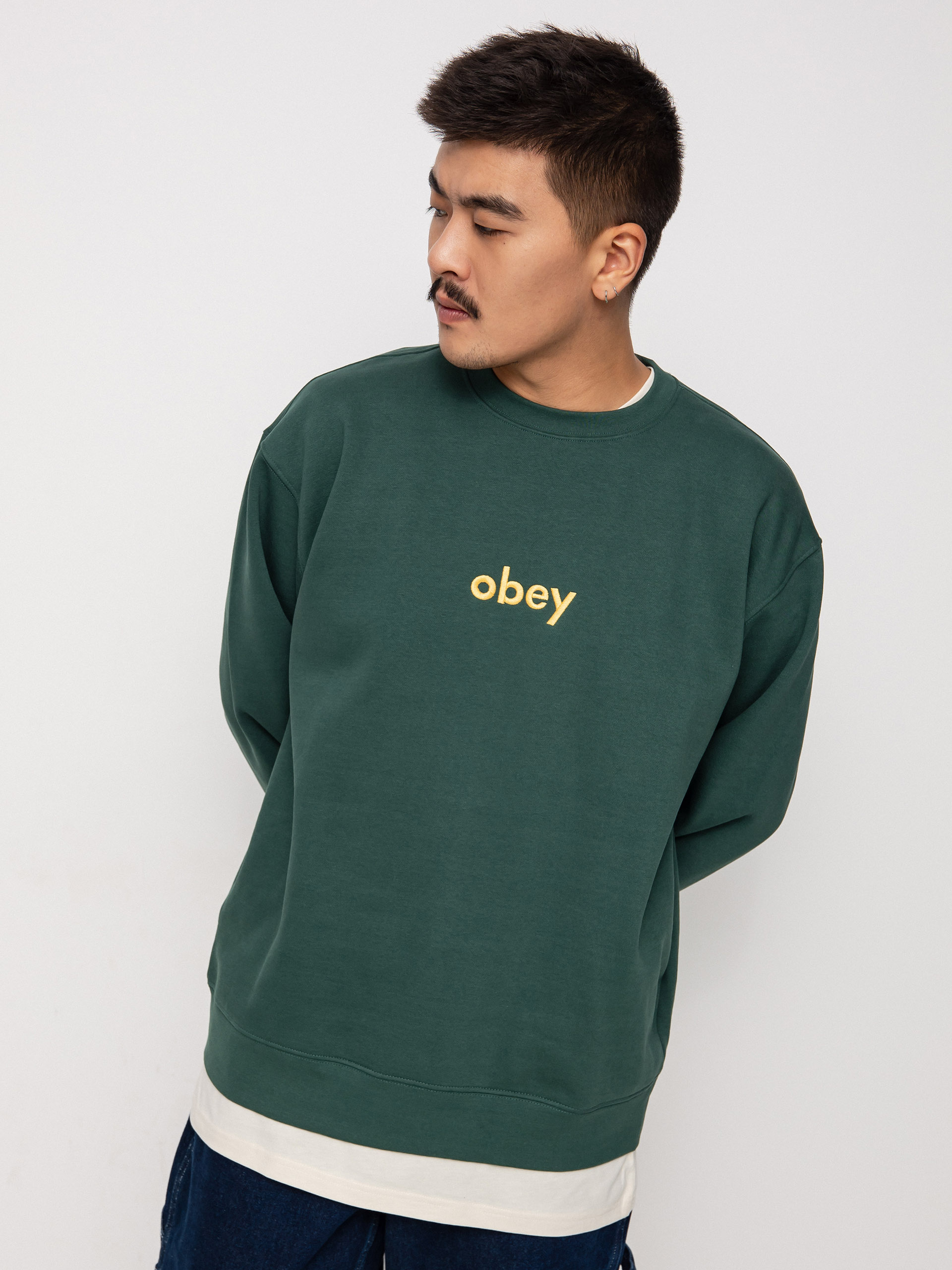 Bluza OBEY Lowercase (dark cedar)