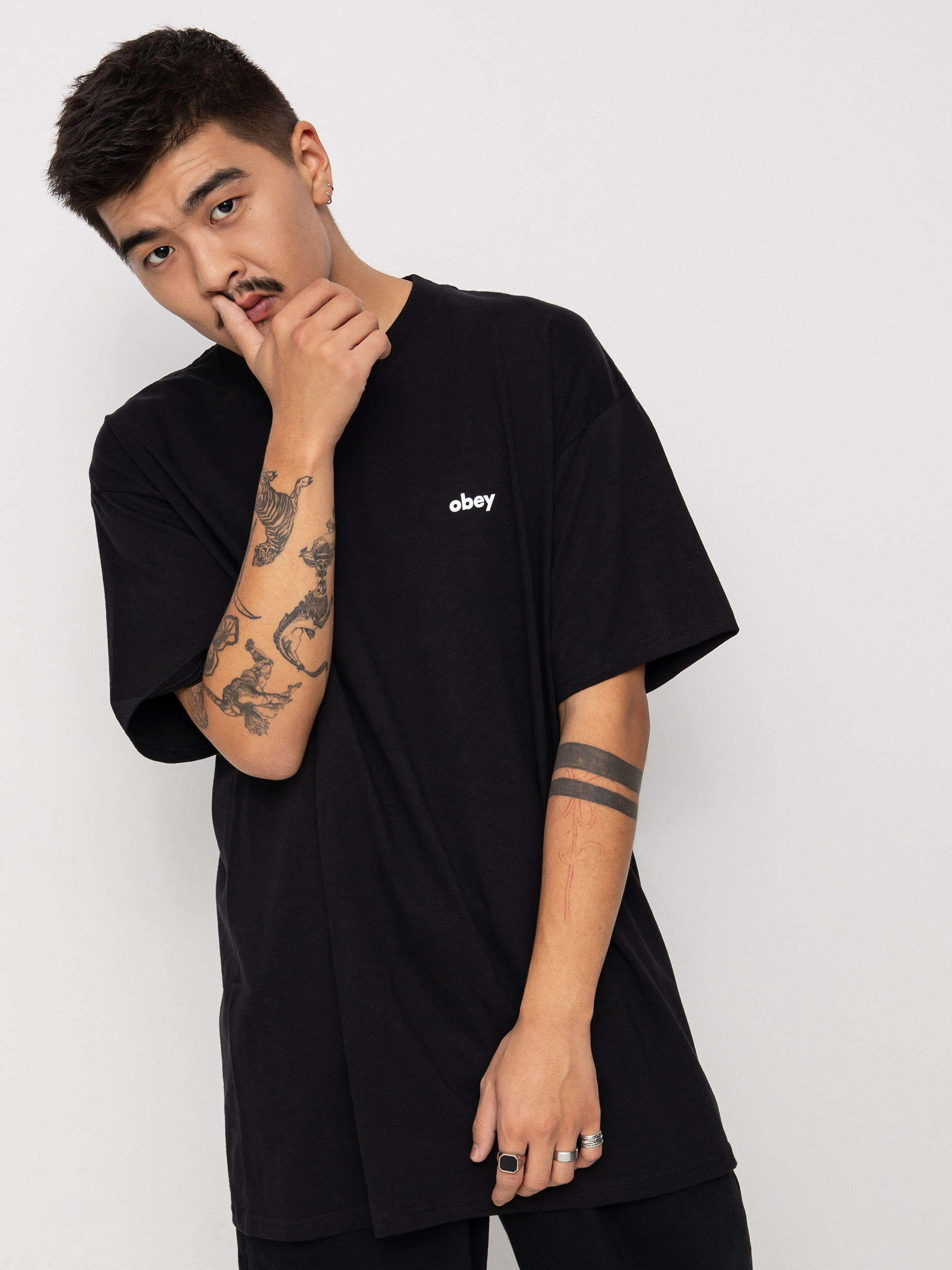 T-shirt OBEY Lower Case (black)