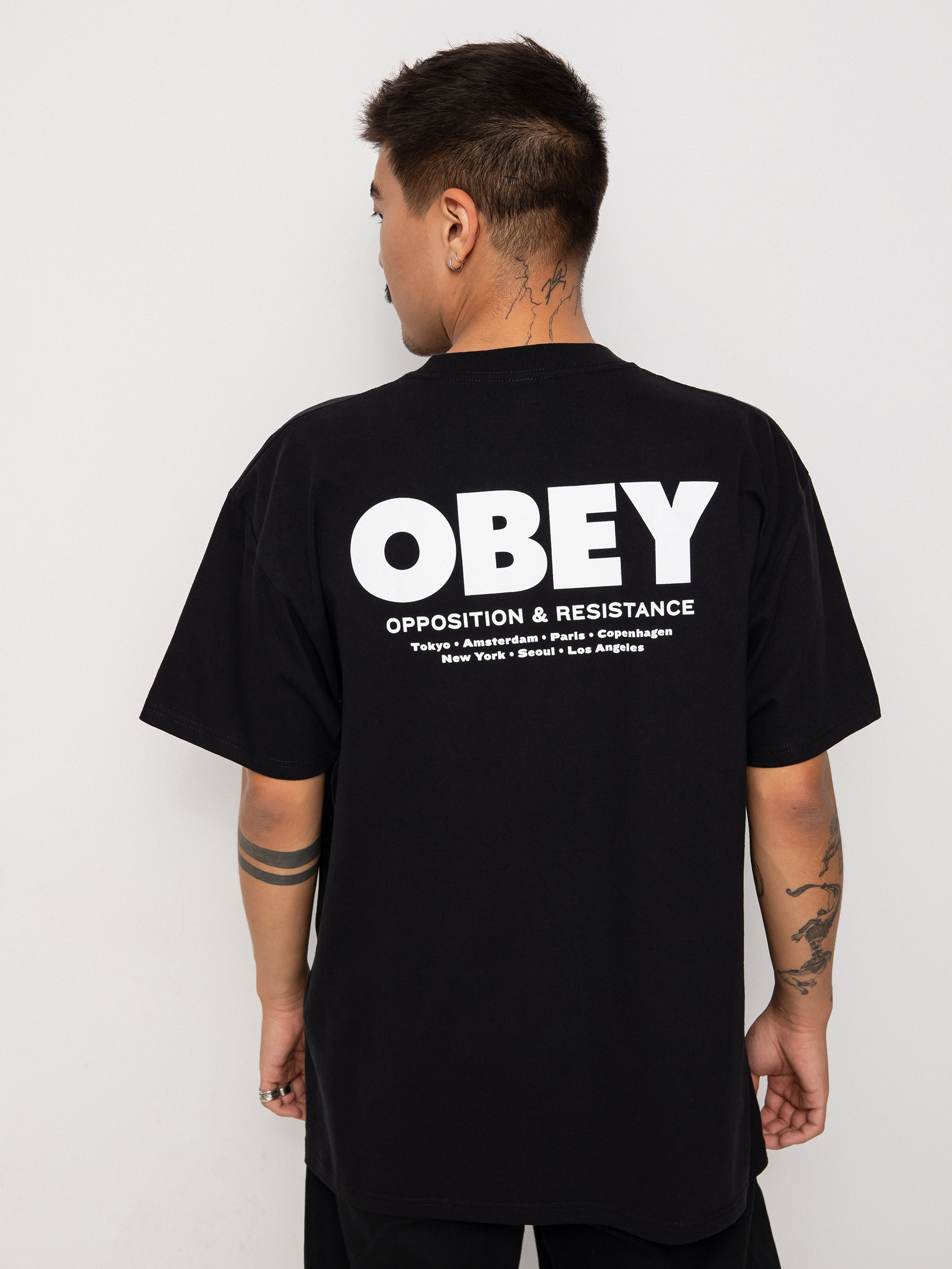 T-shirt OBEY Opposition And Resistance (black)