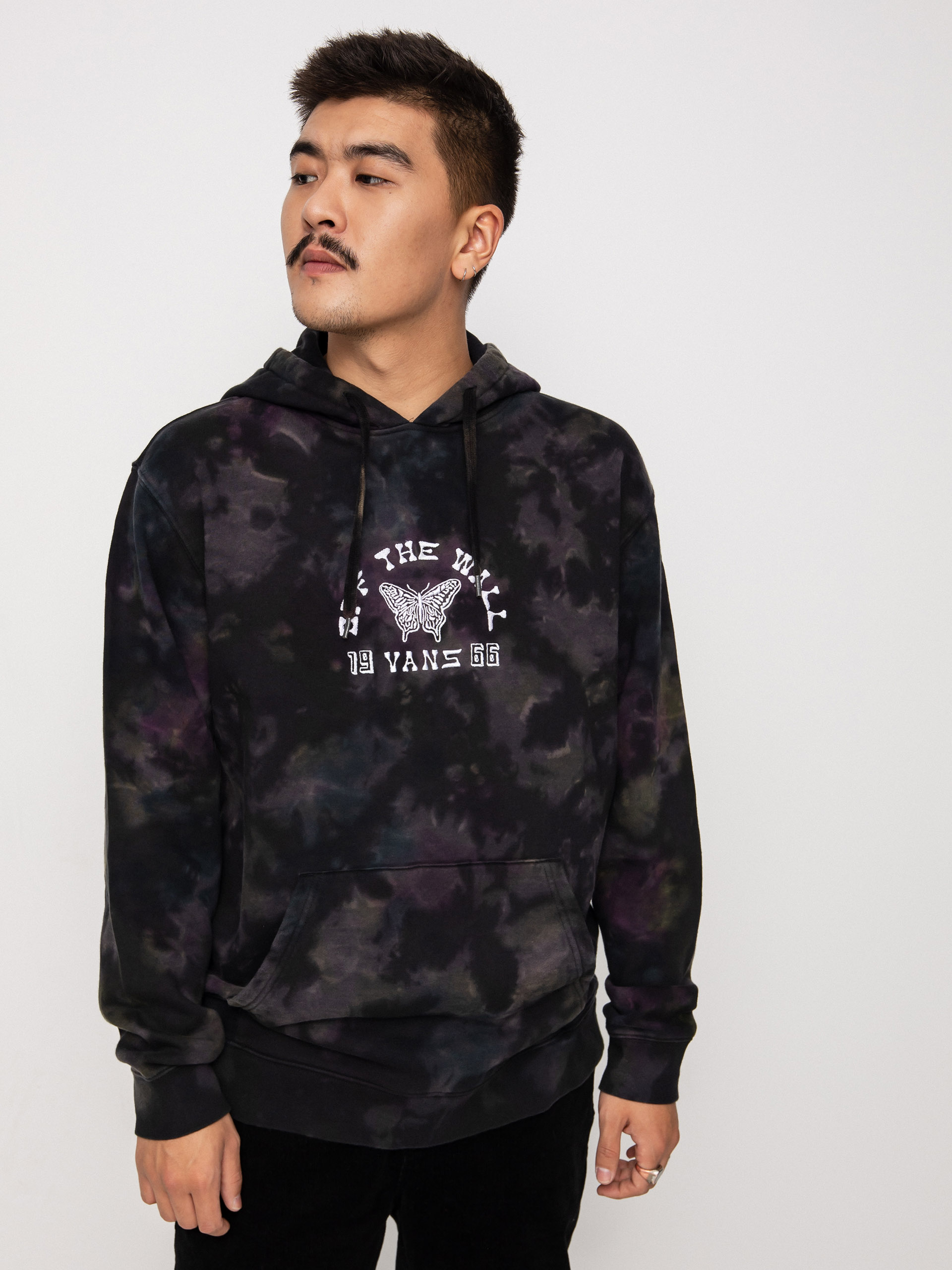 Bluza z kapturem Vans Butterfly Tie Dye HD (purple potion/deep teal)