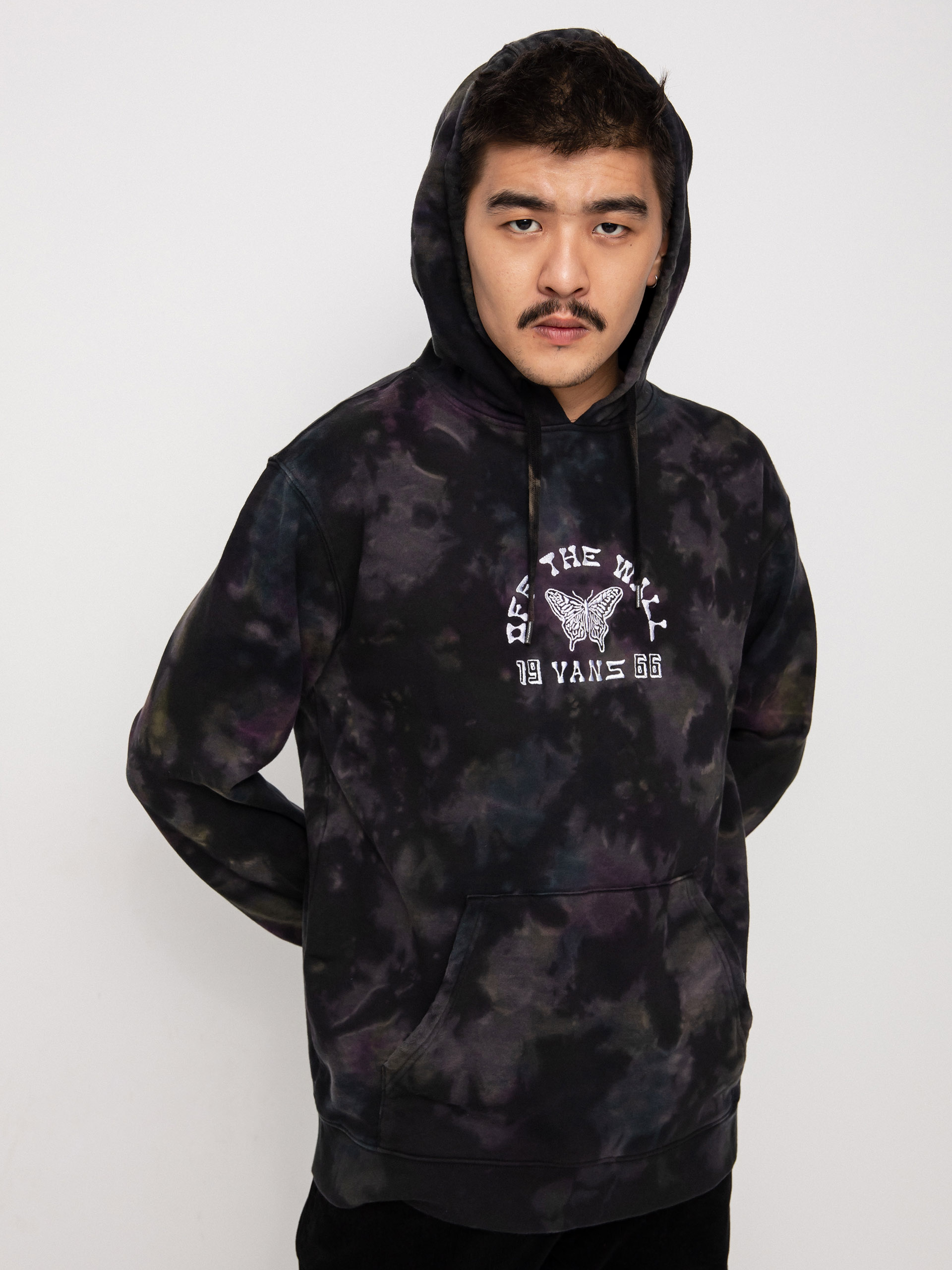Bluza z kapturem Vans Butterfly Tie Dye HD (purple potion/deep teal)