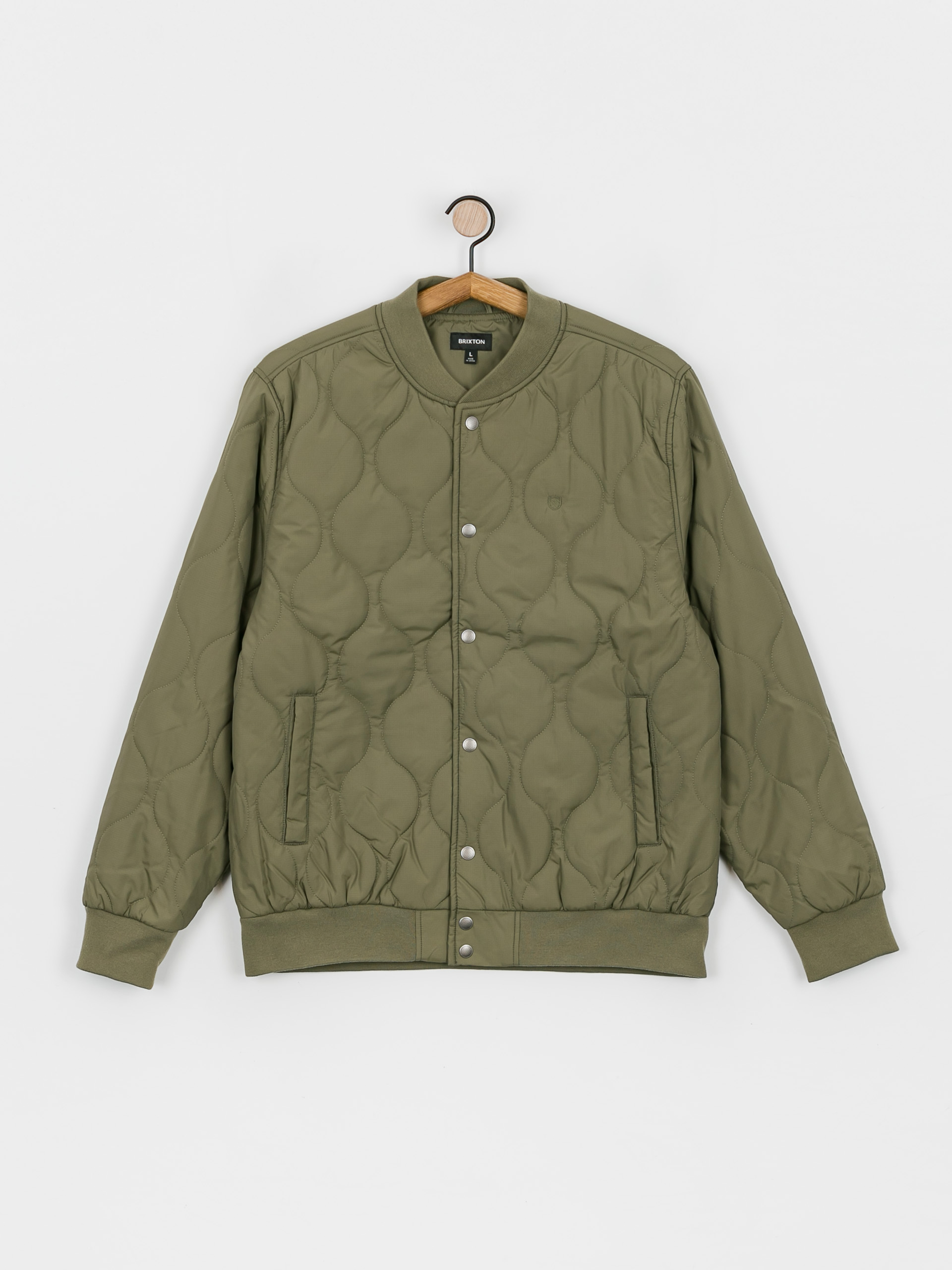 Kurtka Brixton Dillinger Quilted Bomber (military olive)