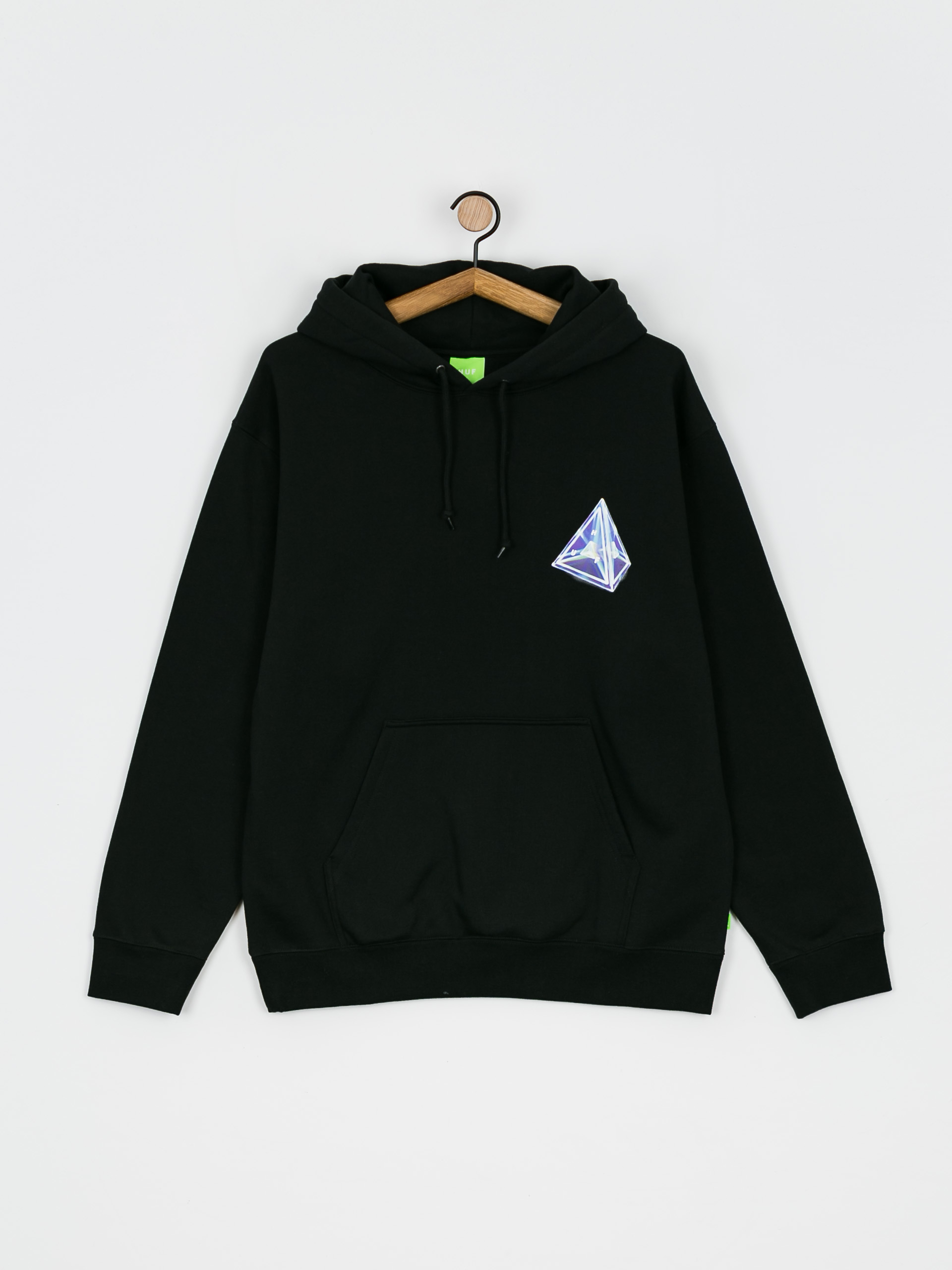 Bluza z kapturem HUF Tesseract Triple Triangle HD (black)