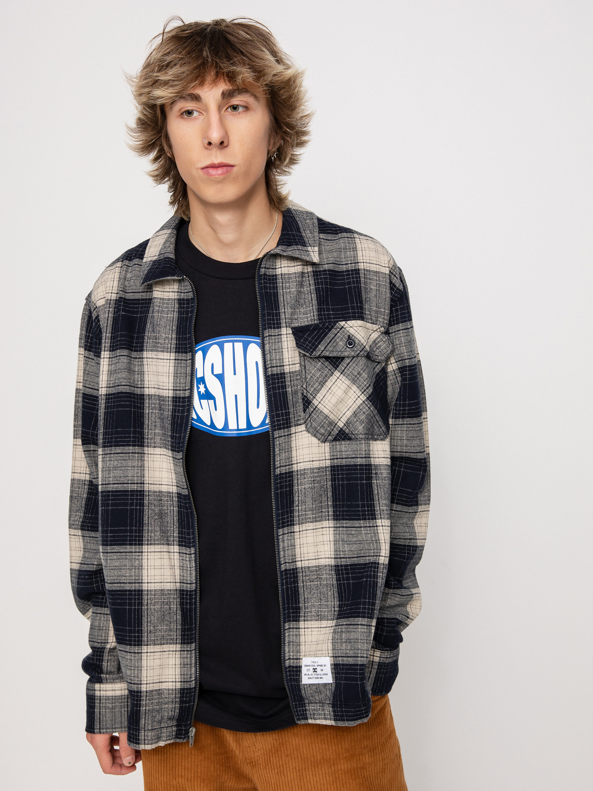 Koszula DC The Trapper (navy blzr/ pelcan pl)