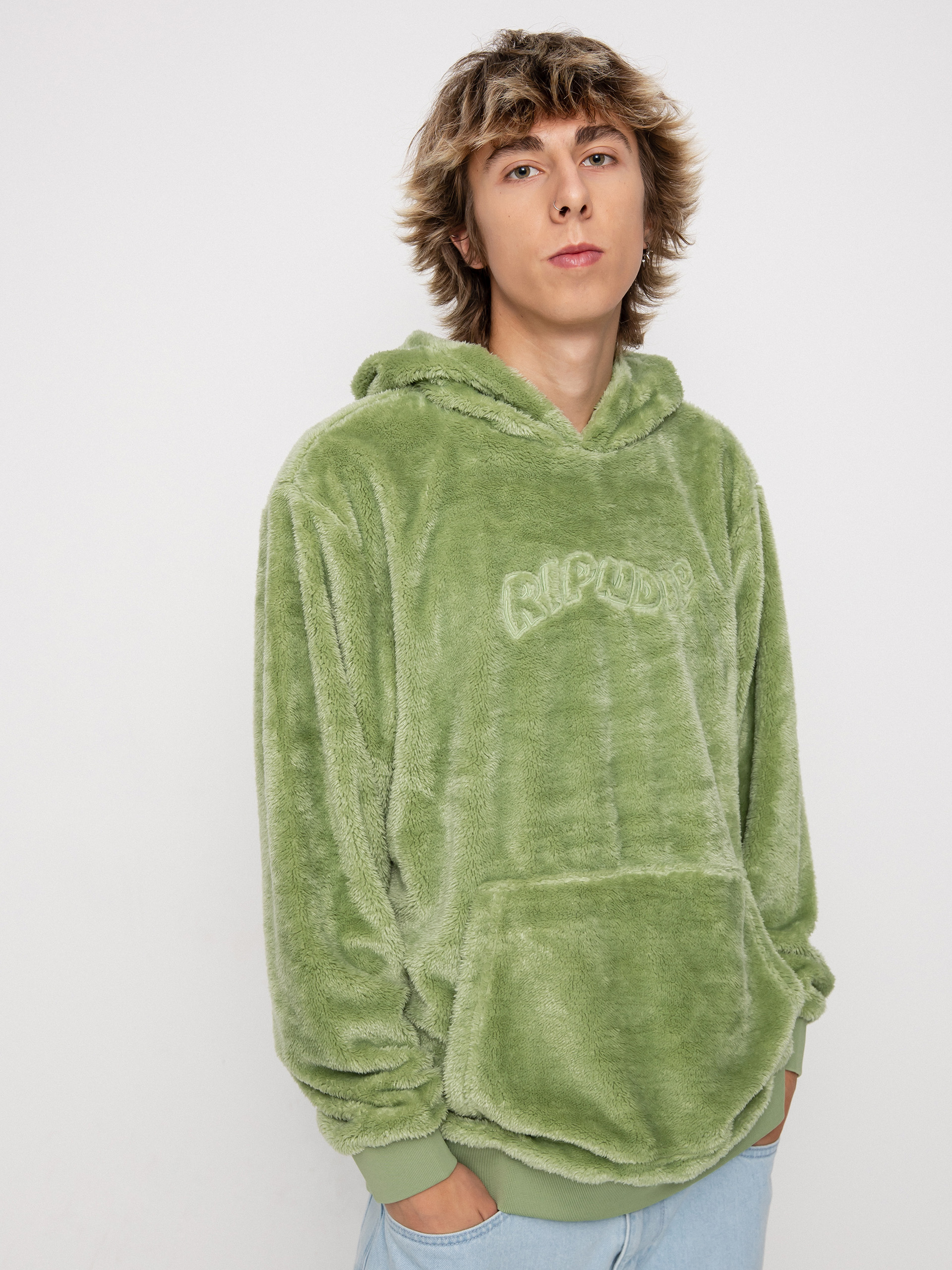 Bluza z kapturem RipNDip Waves Sherpa HD (pistachio)