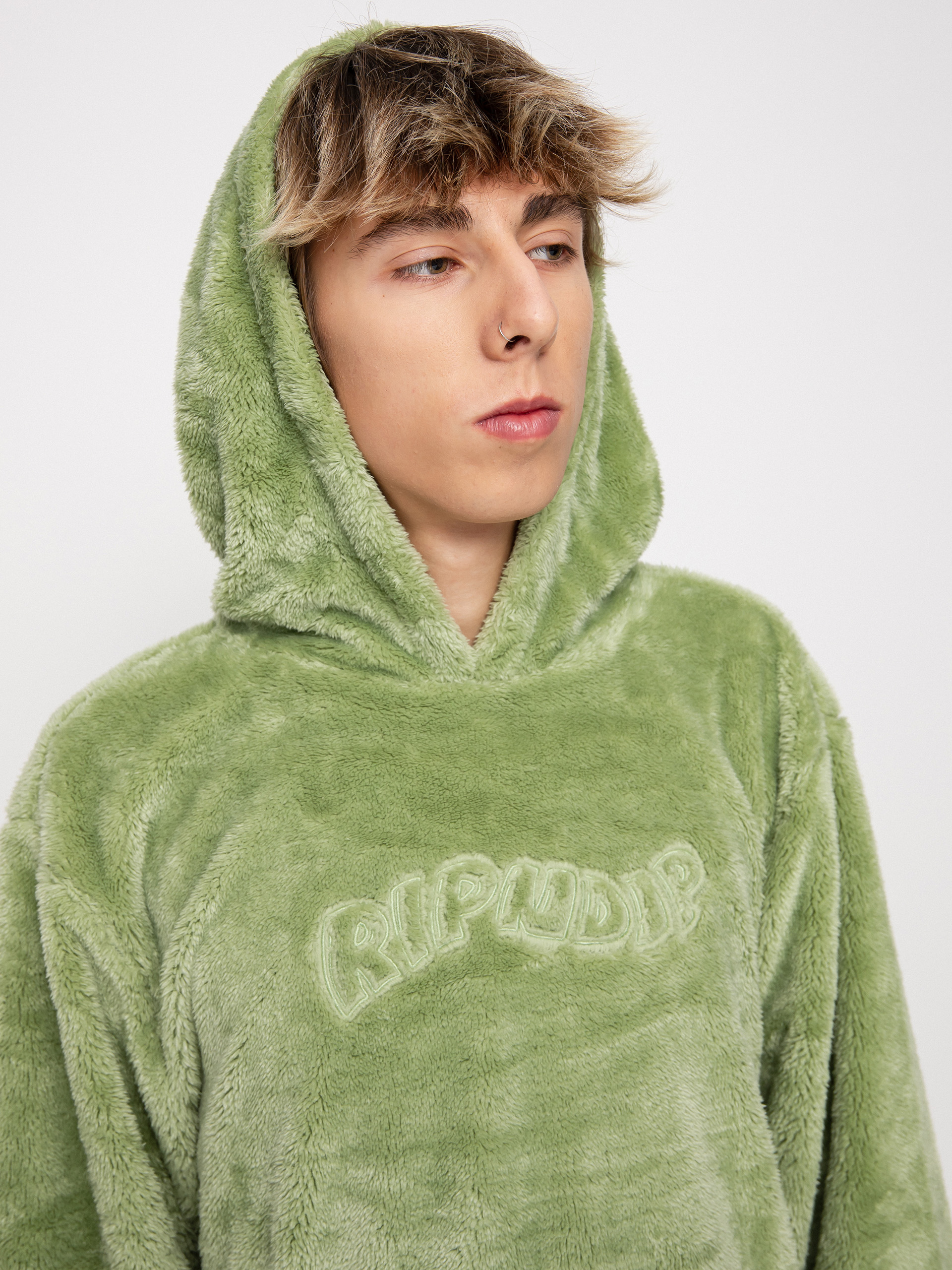 Bluza z kapturem RipNDip Waves Sherpa HD (pistachio)