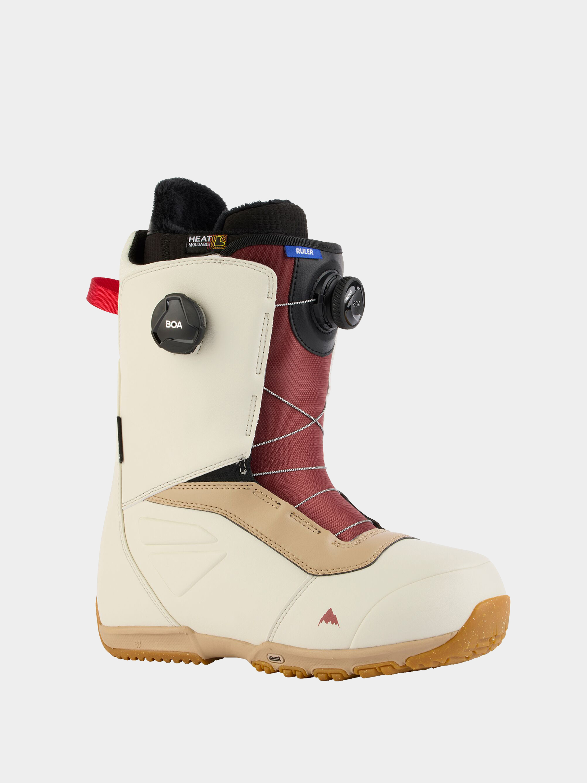 Męskie Buty snowboardowe Burton Ruler Boa (stout white/red)