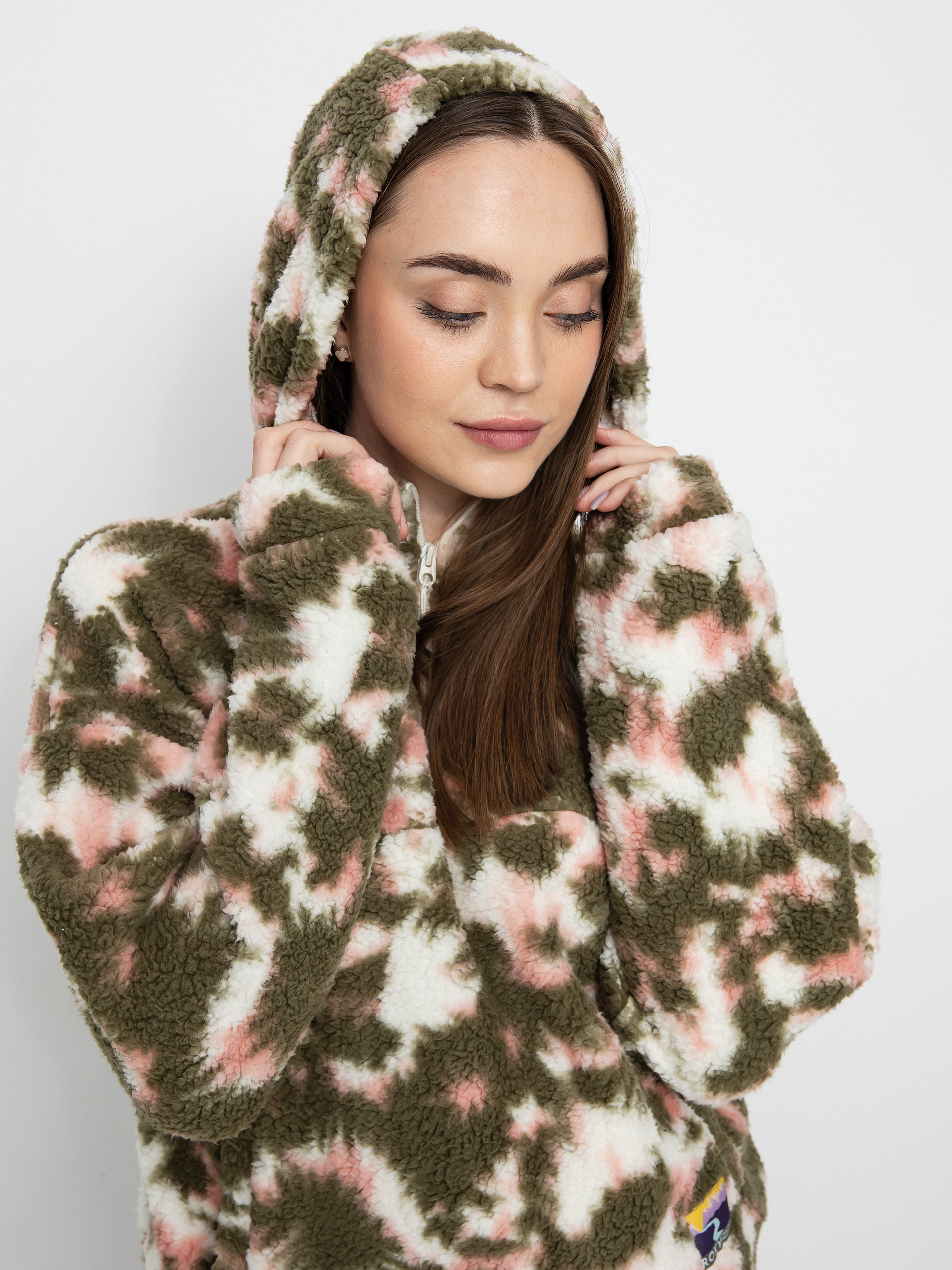 Damski Polar Roxy Like A Lucky Day Printed (deep lichen green nimal)