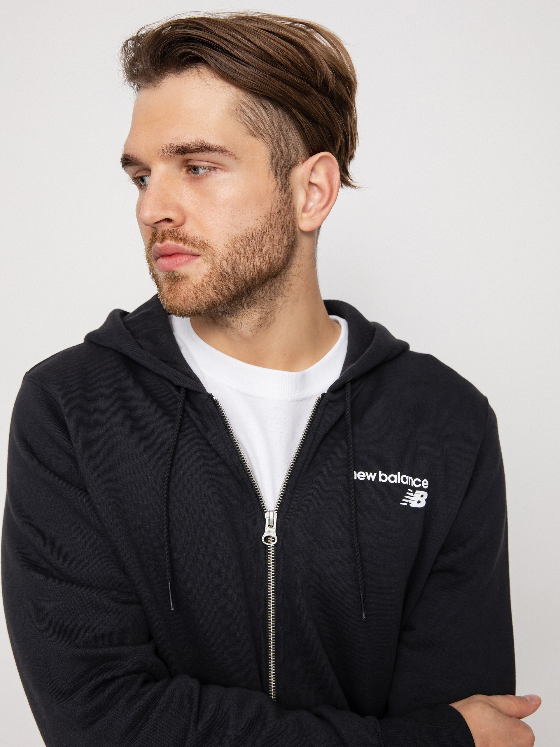 Bluza z kapturem New Balance Classic Core ZHD (black)