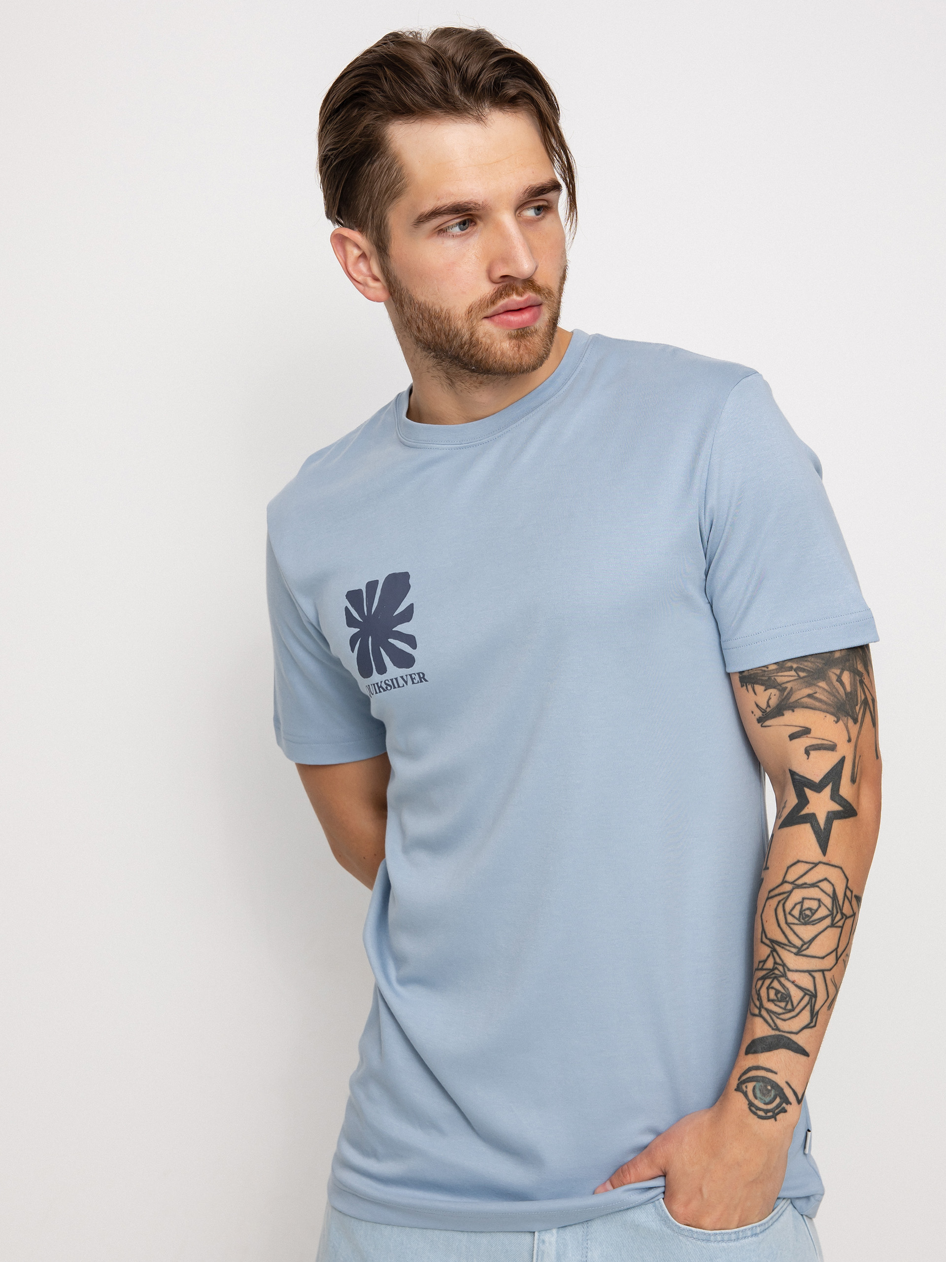 T-shirt Quiksilver Handled With Care (ashley blue)