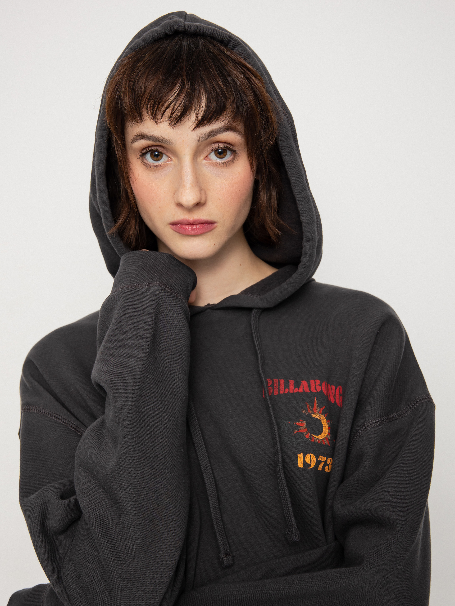 Bluza z kapturem Billabong Ride Out HD Wmn (off black)
