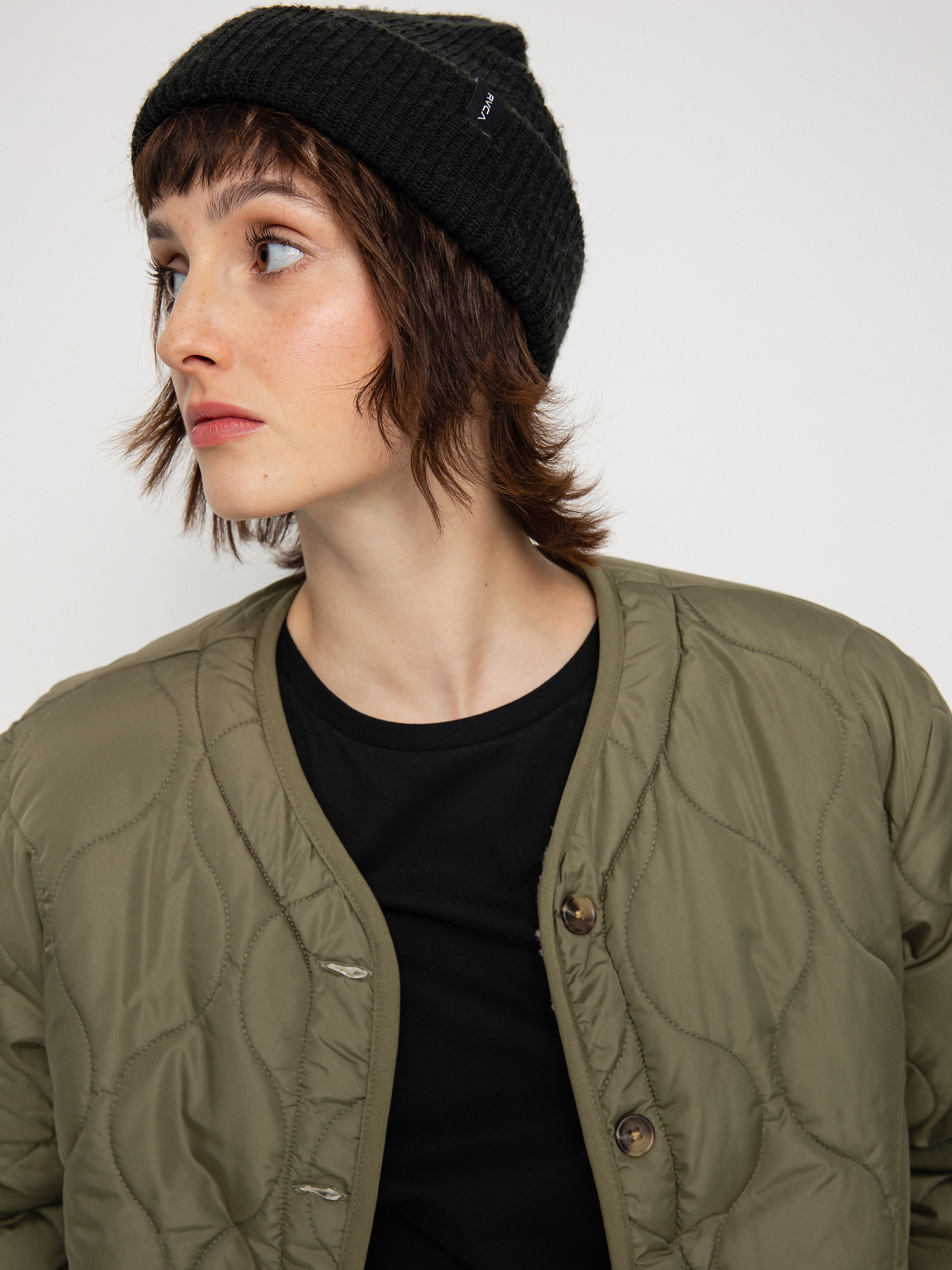 Kurtka Brixton Sherpa Reversible Padded Wmn (military olive)