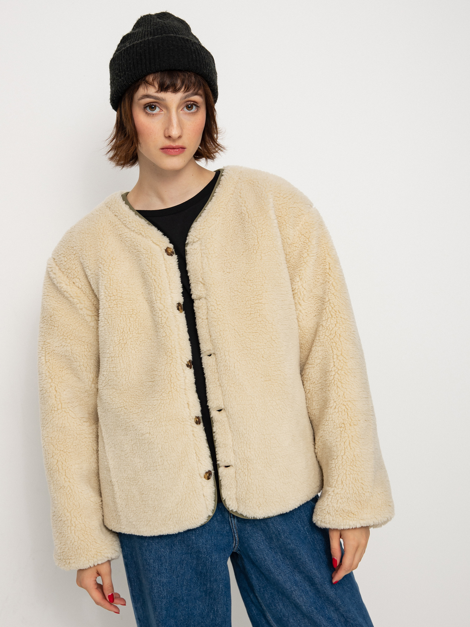 Kurtka Brixton Sherpa Reversible Padded Wmn (military olive)