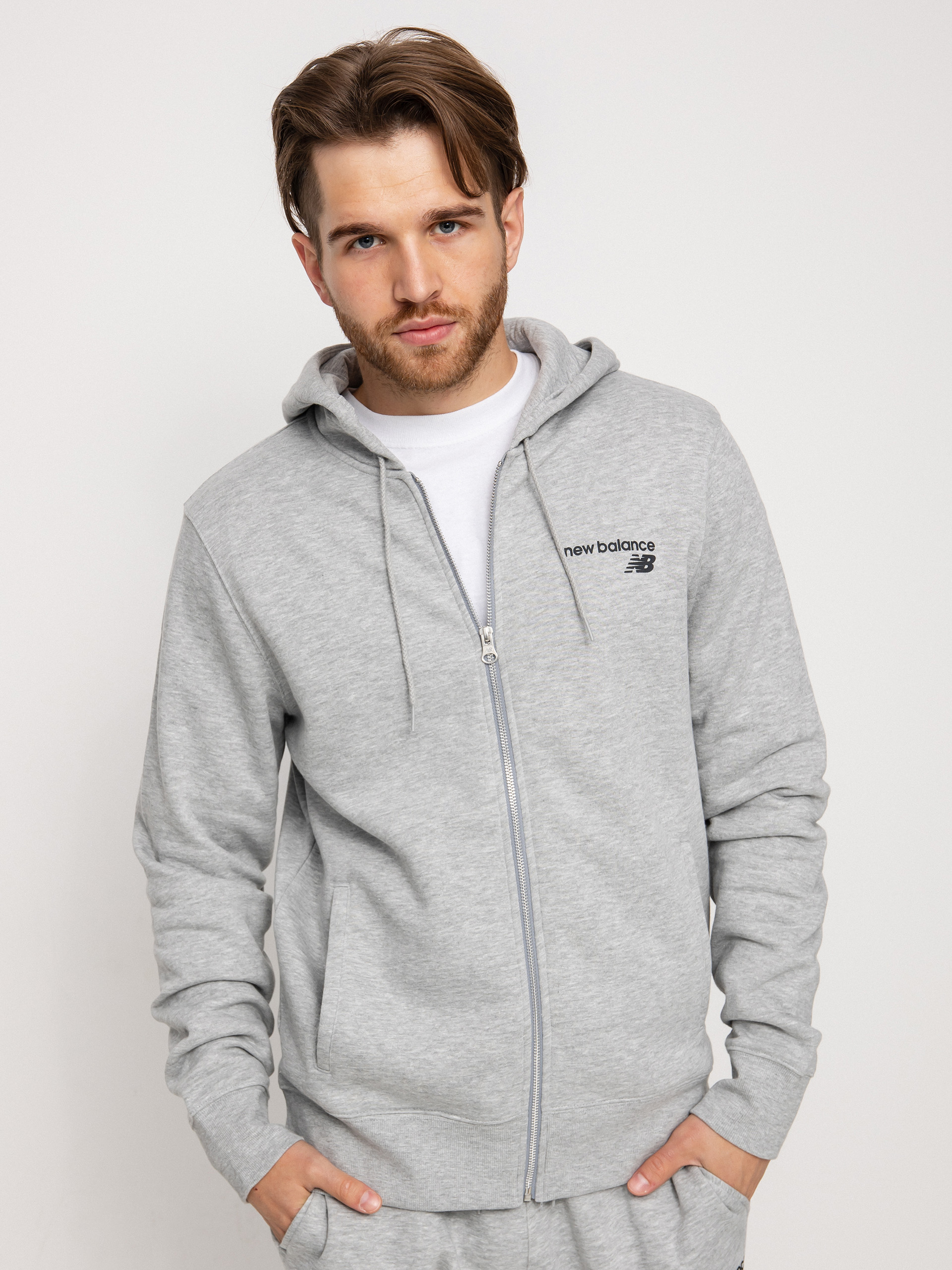 Bluza z kapturem New Balance Classic Core ZHD (athletic gre)