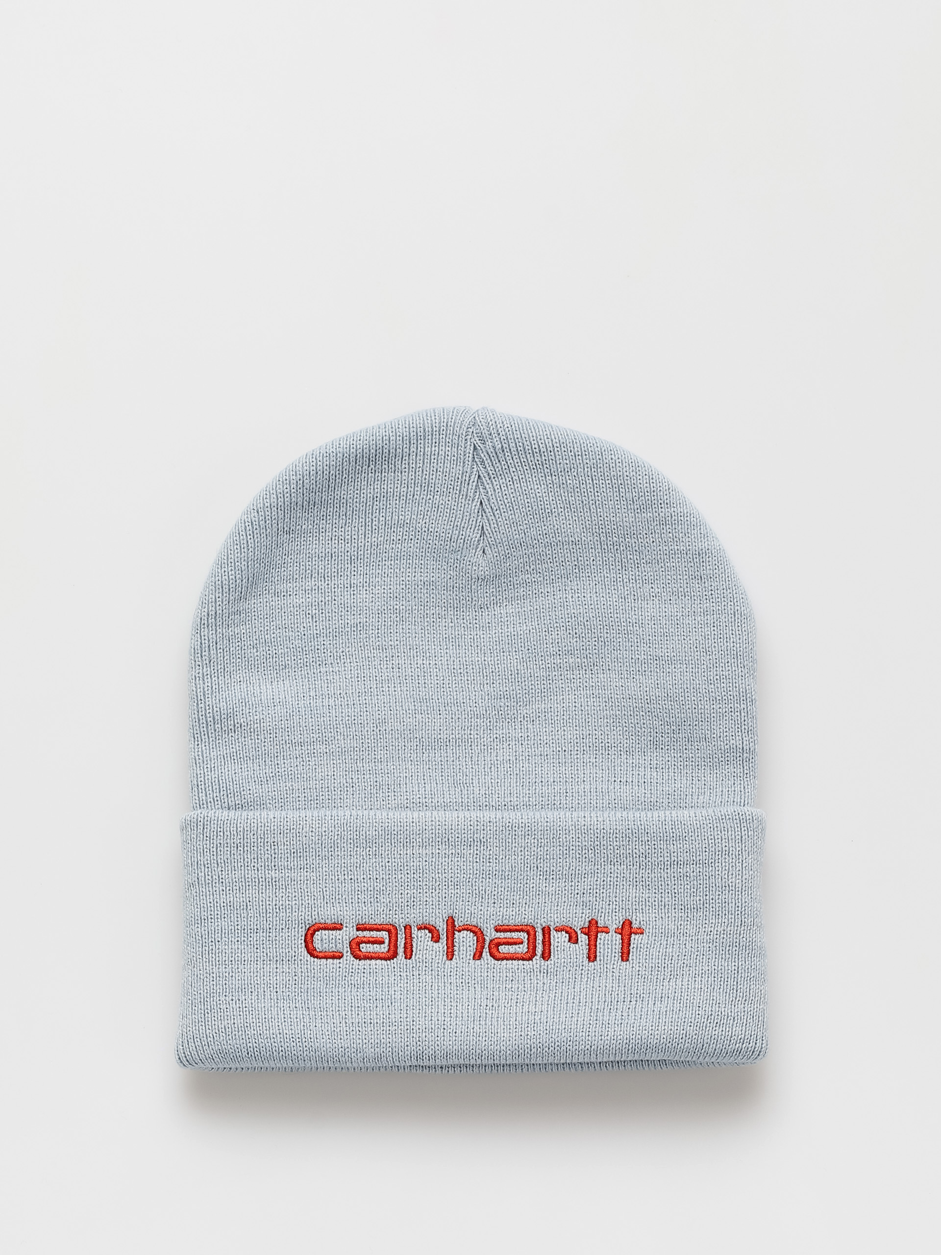 Czapka zimowa Carhartt WIP Script (misty sky/brick)