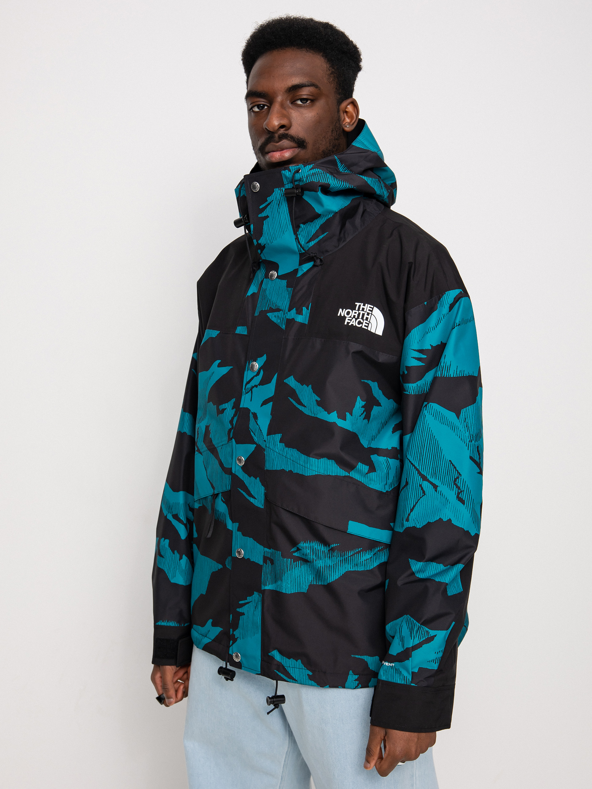 Kurtka The North Face Printed 86 Retro Mountain (harbor blue mountain peak print)