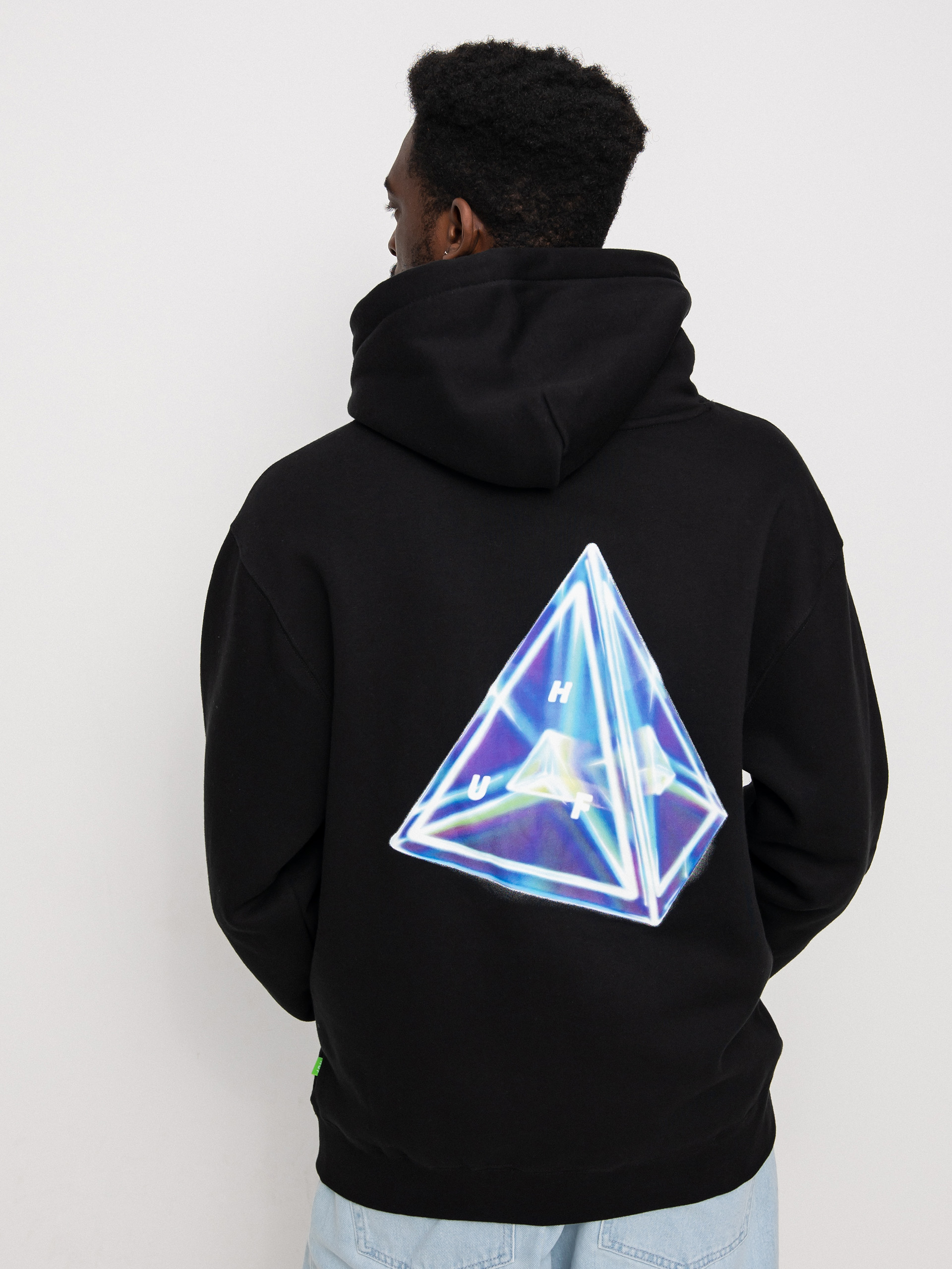Bluza z kapturem HUF Tesseract Triple Triangle HD (black)