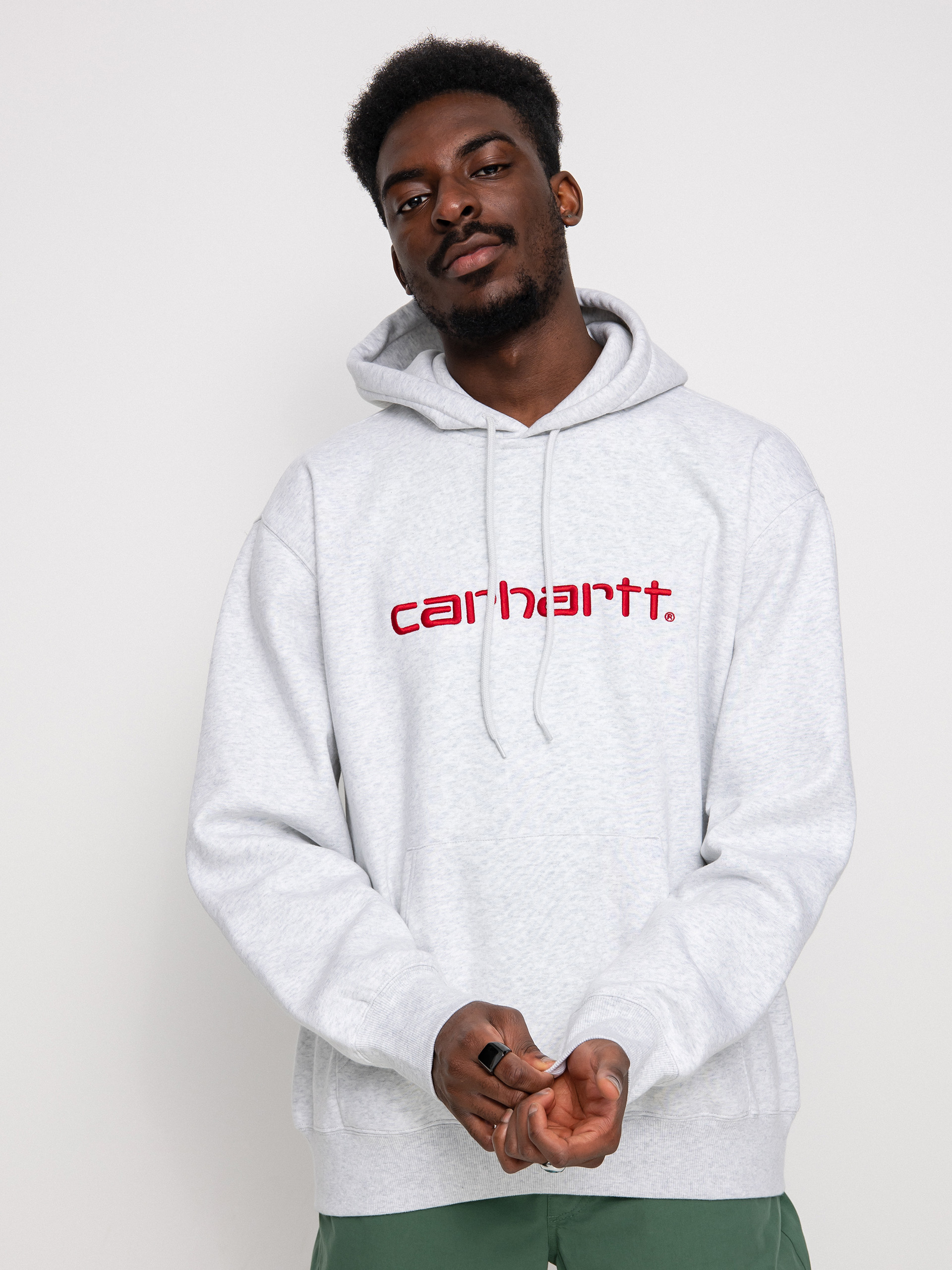 Bluza z kapturem Carhartt WIP Carhartt HD (ash heather/rocket)