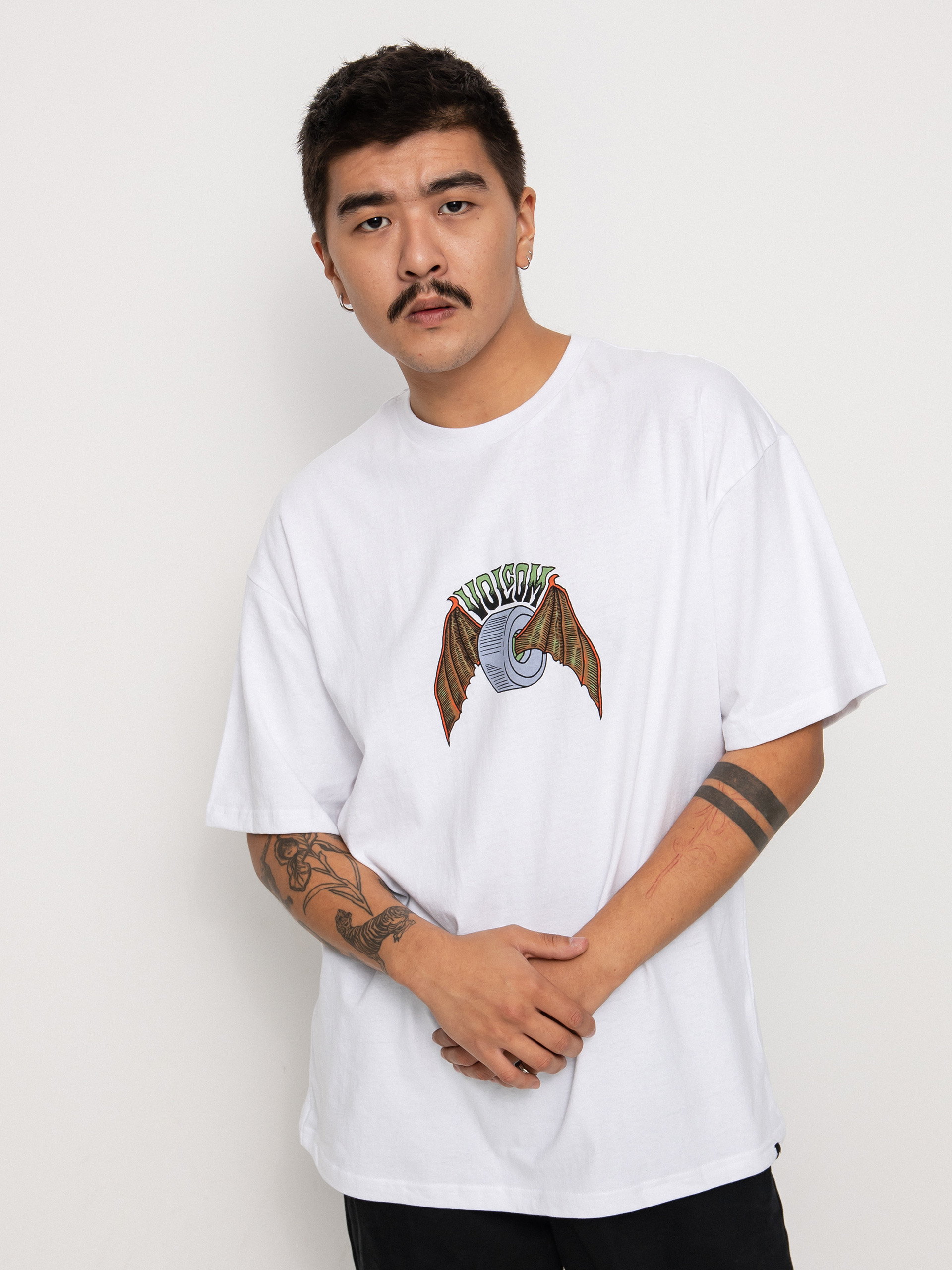 T-shirt Volcom Hell Wheel Lse (white)