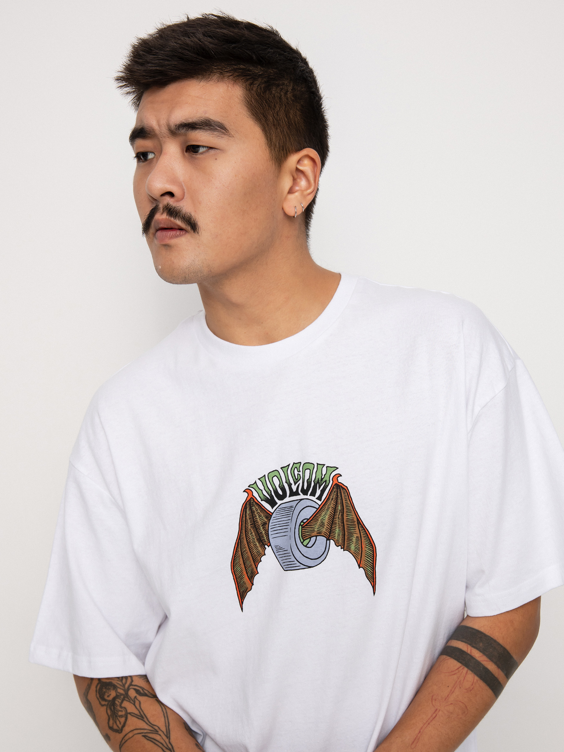 T-shirt Volcom Hell Wheel Lse (white)