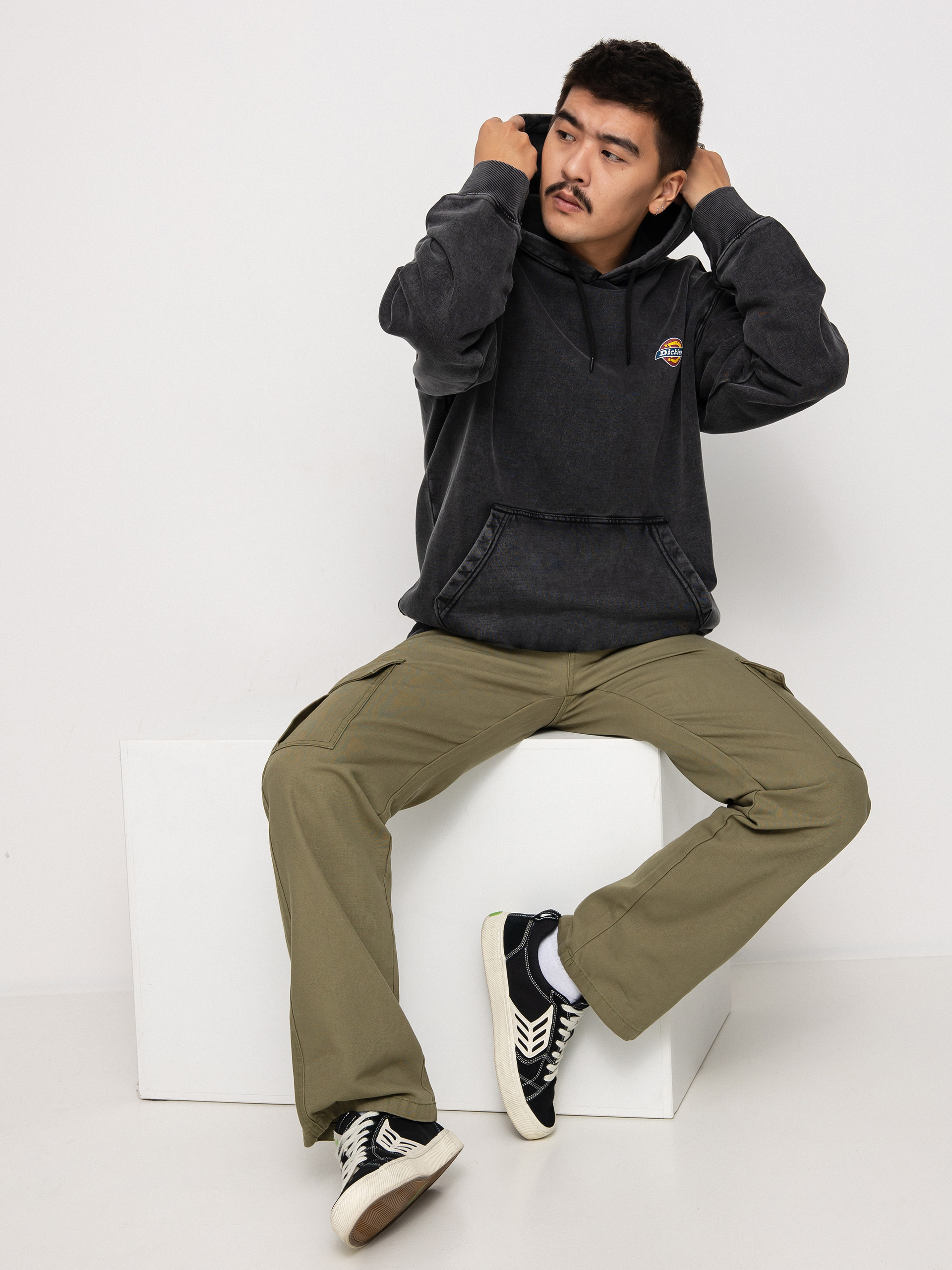 Bluza z kapturem Dickies Icon Washed HD (black)