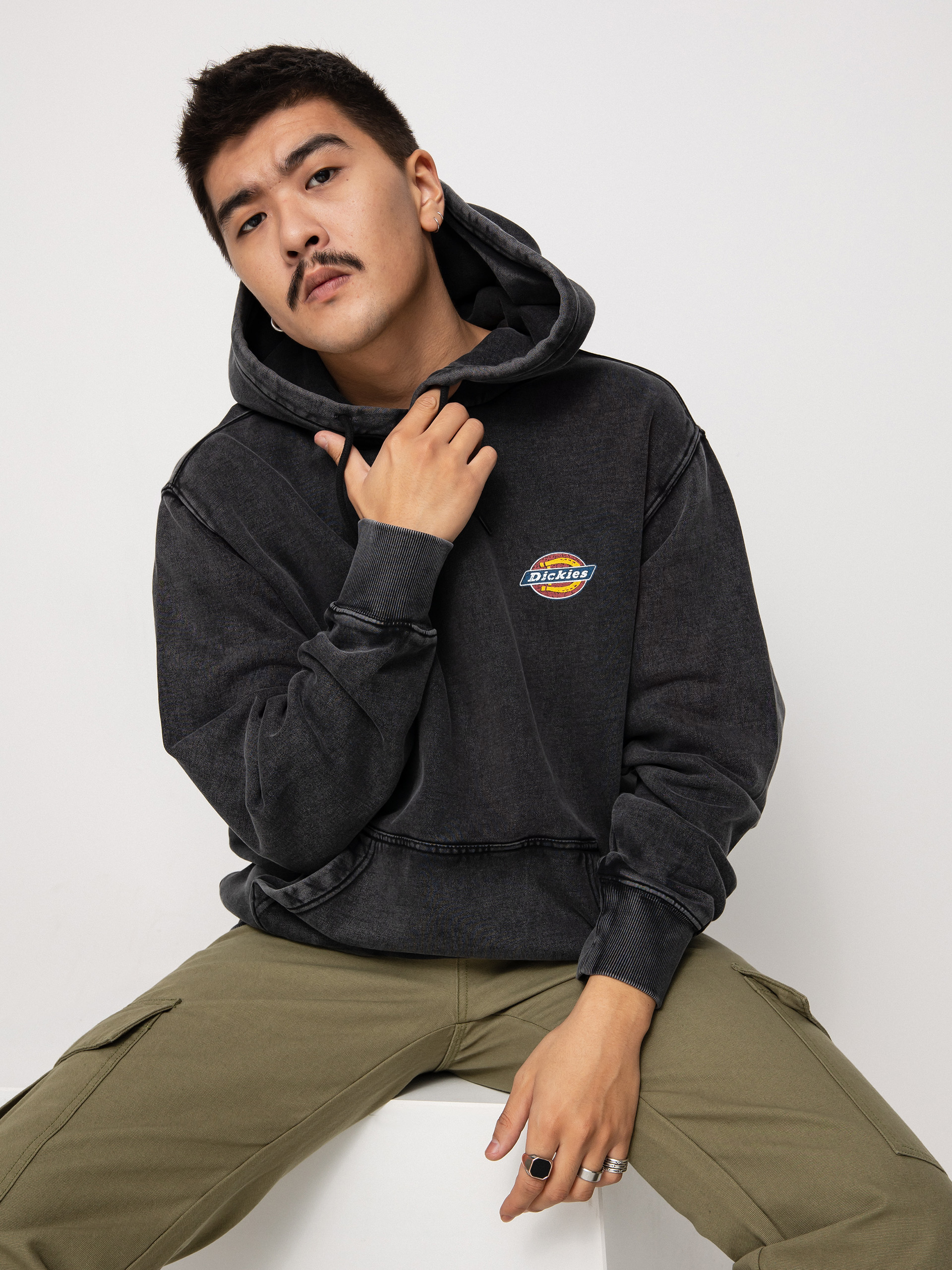 Bluza z kapturem Dickies Icon Washed HD (black)