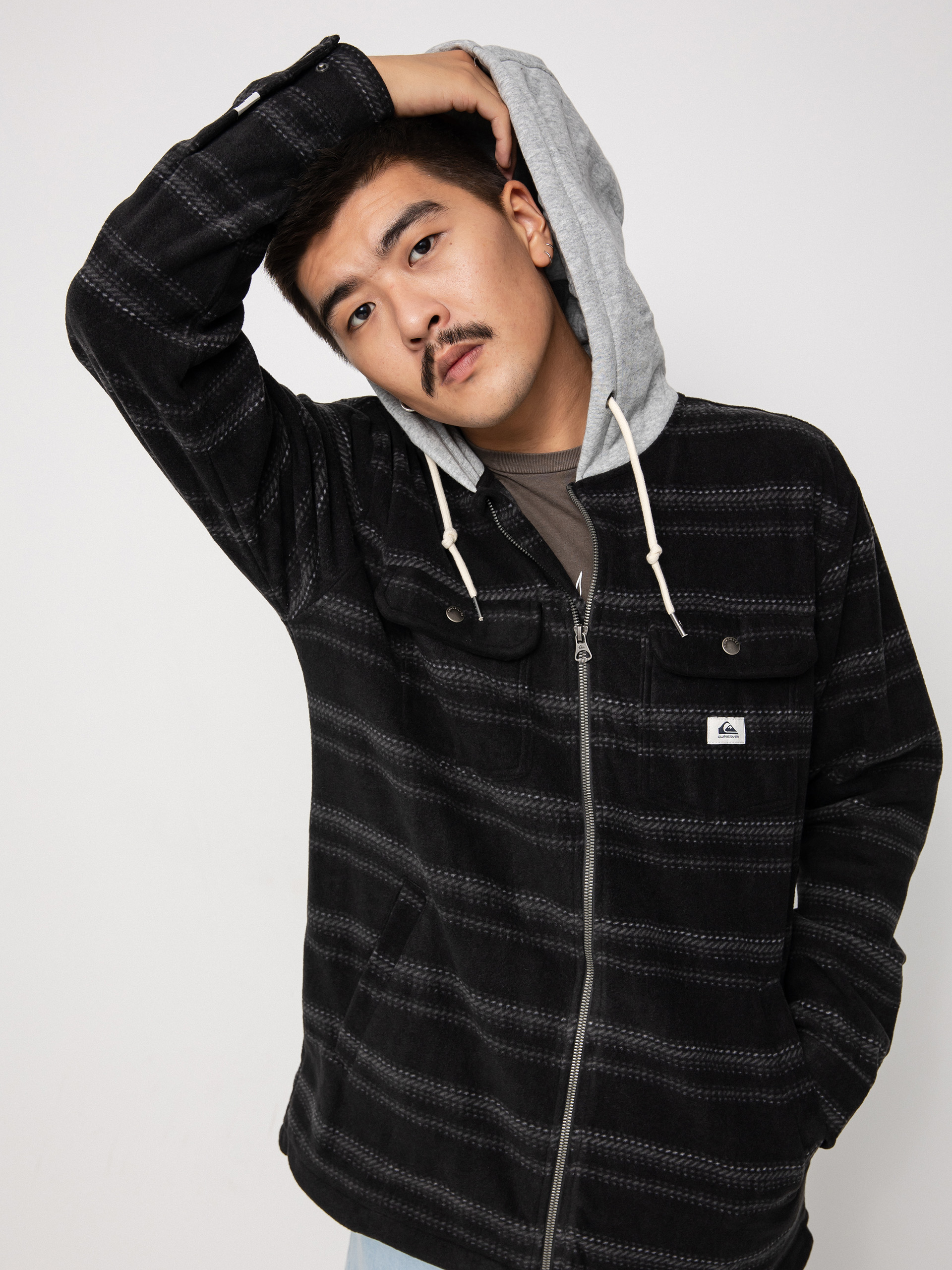 Kurtka Quiksilver Super Swell (black super stripe)