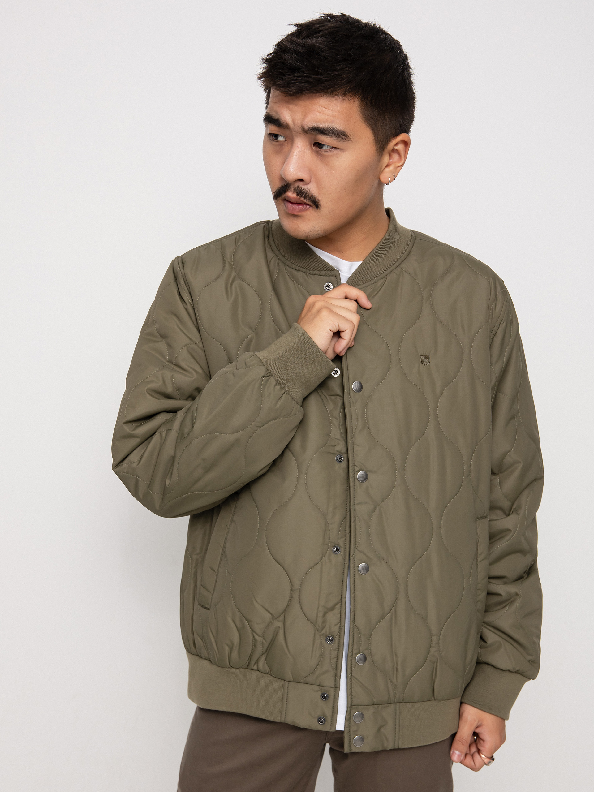 Kurtka Brixton Dillinger Quilted Bomber (military olive)