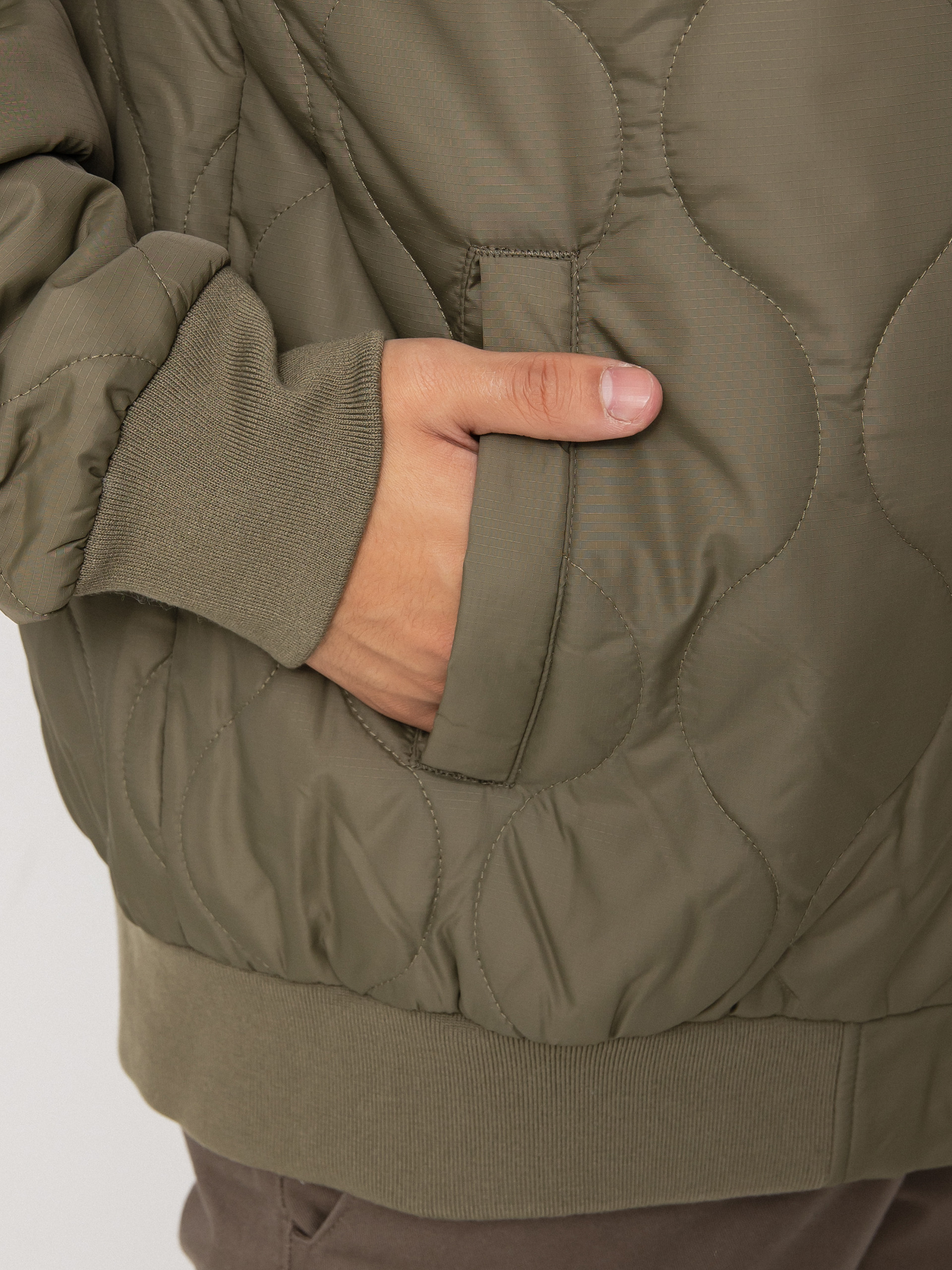 Kurtka Brixton Dillinger Quilted Bomber (military olive)