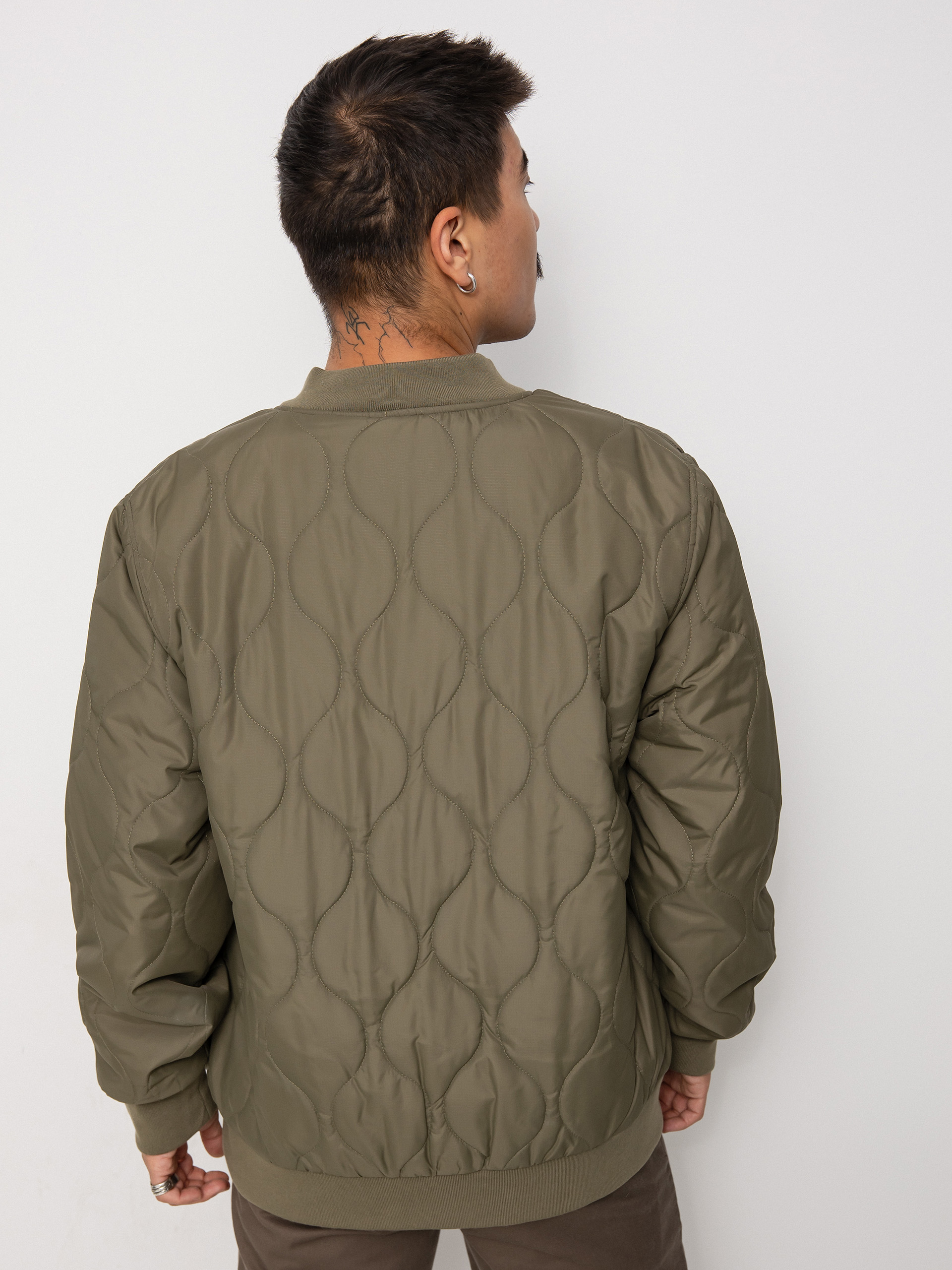 Kurtka Brixton Dillinger Quilted Bomber (military olive)