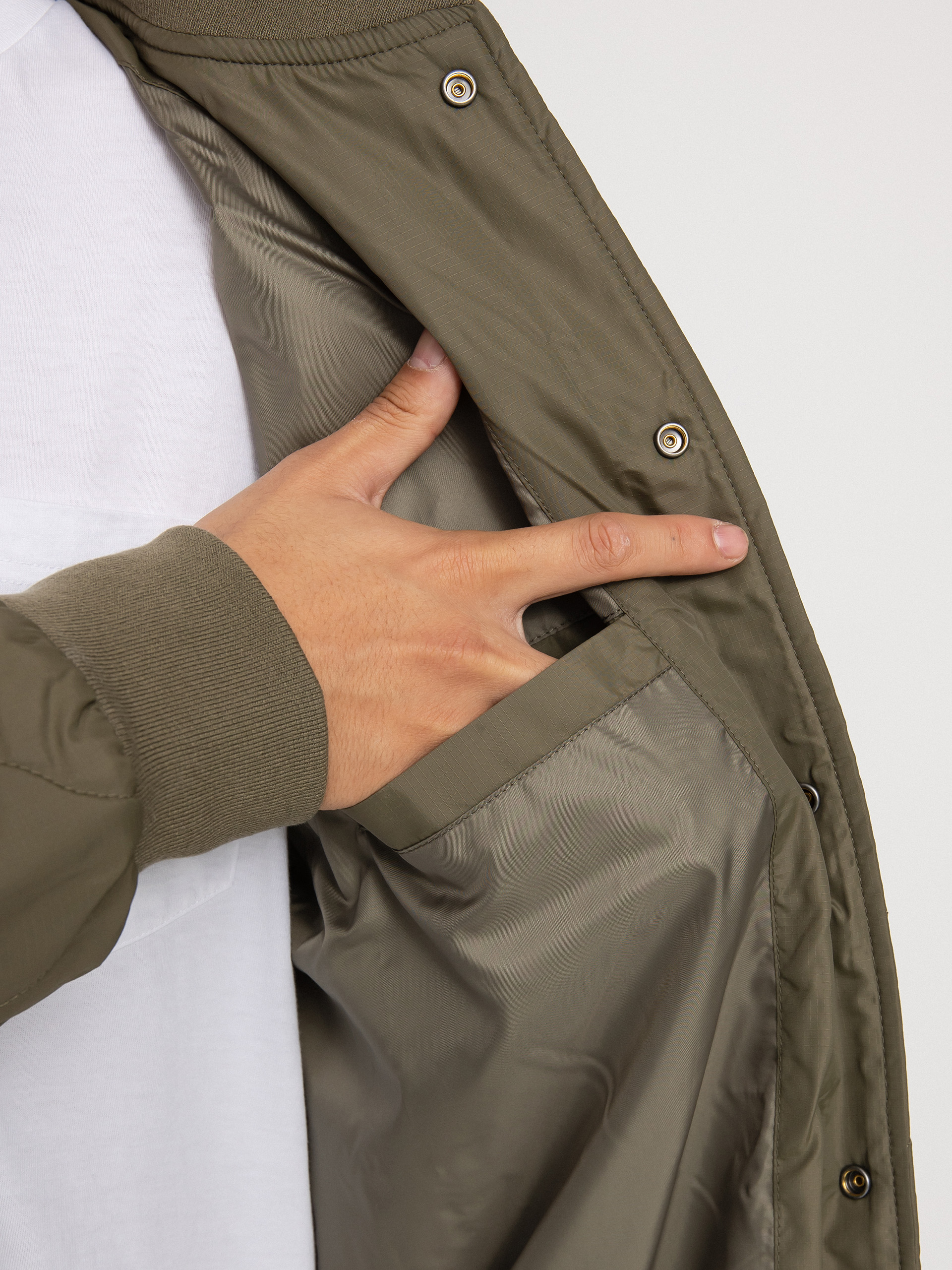 Kurtka Brixton Dillinger Quilted Bomber (military olive)